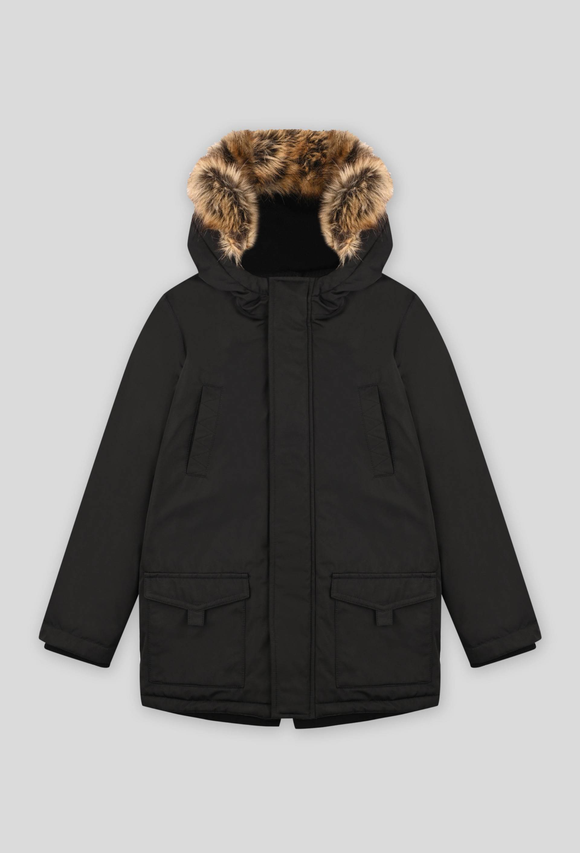 Parka à capuche, Noir, large image number 0