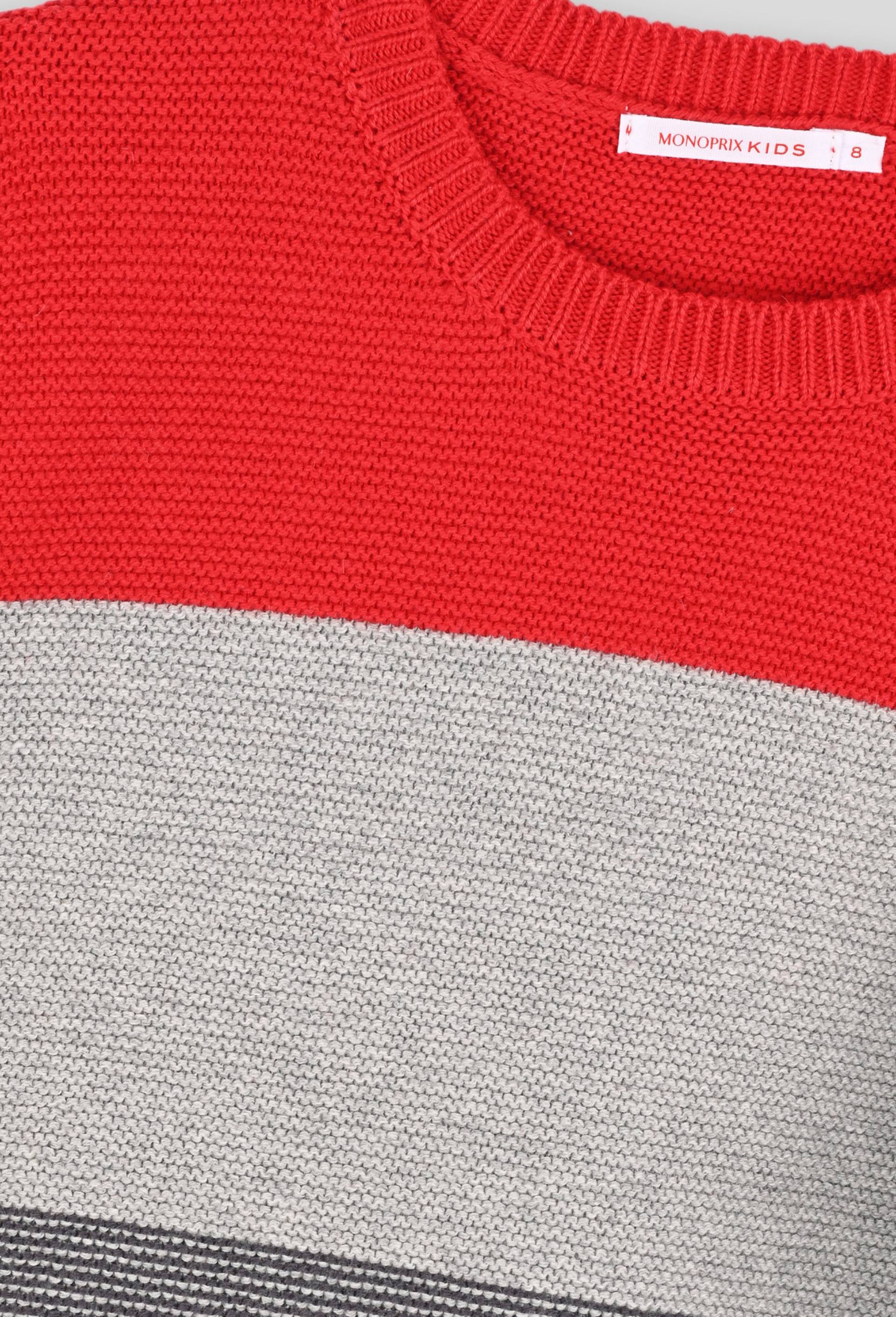Pull à rayures certifié Oekotex, Rouge, large image number 2