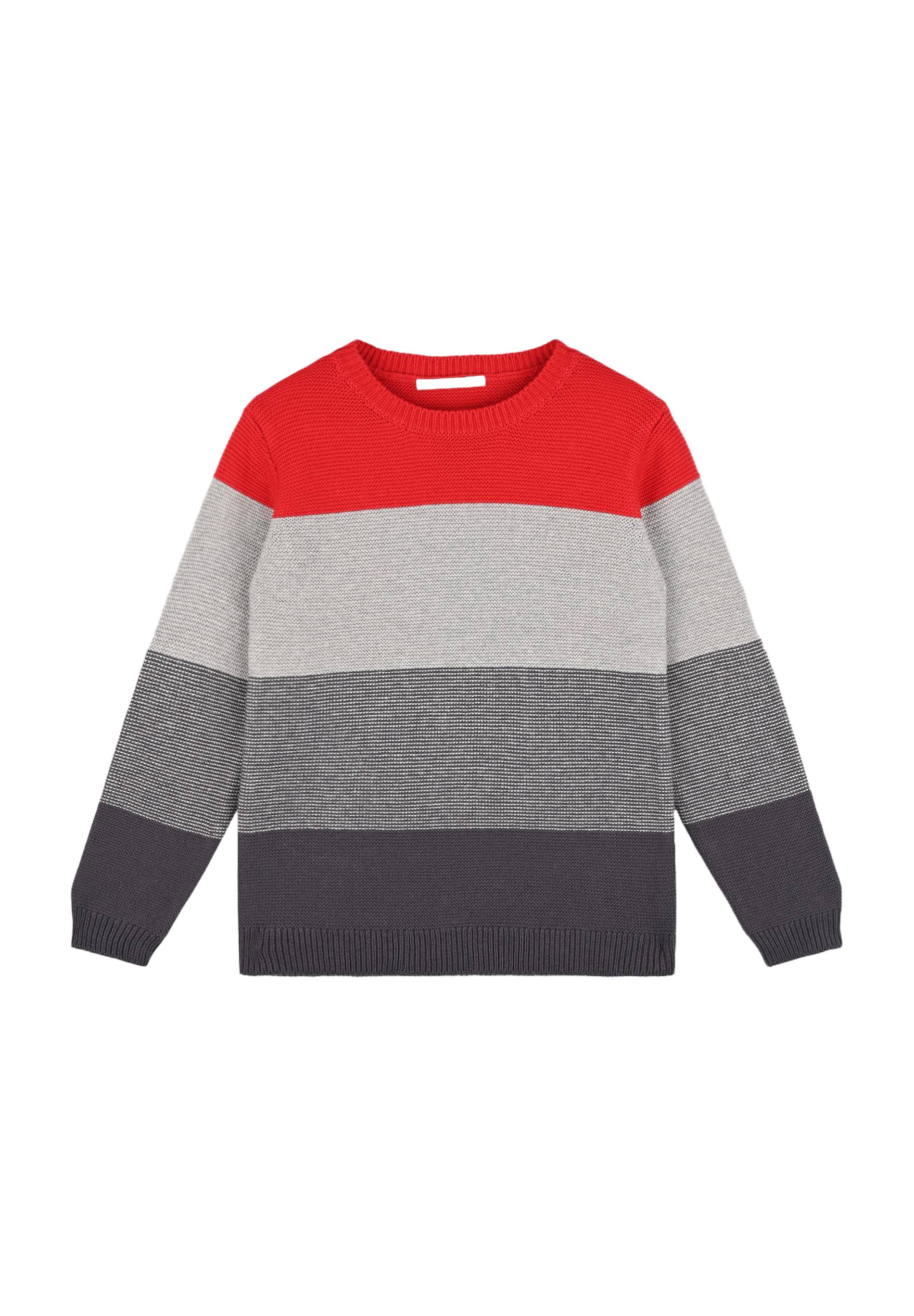 Pull à rayures certifié Oekotex, Rouge, large image number 3.0