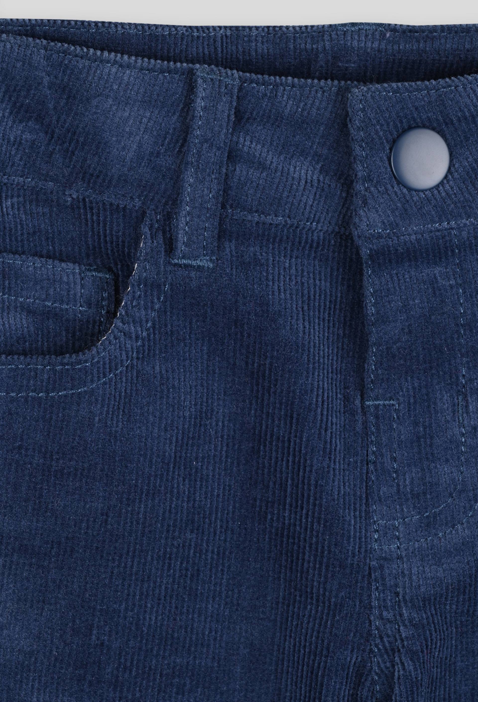 Pantalon 5 poches en velours certifié Oekotex, Bleu foncé, large image number 2
