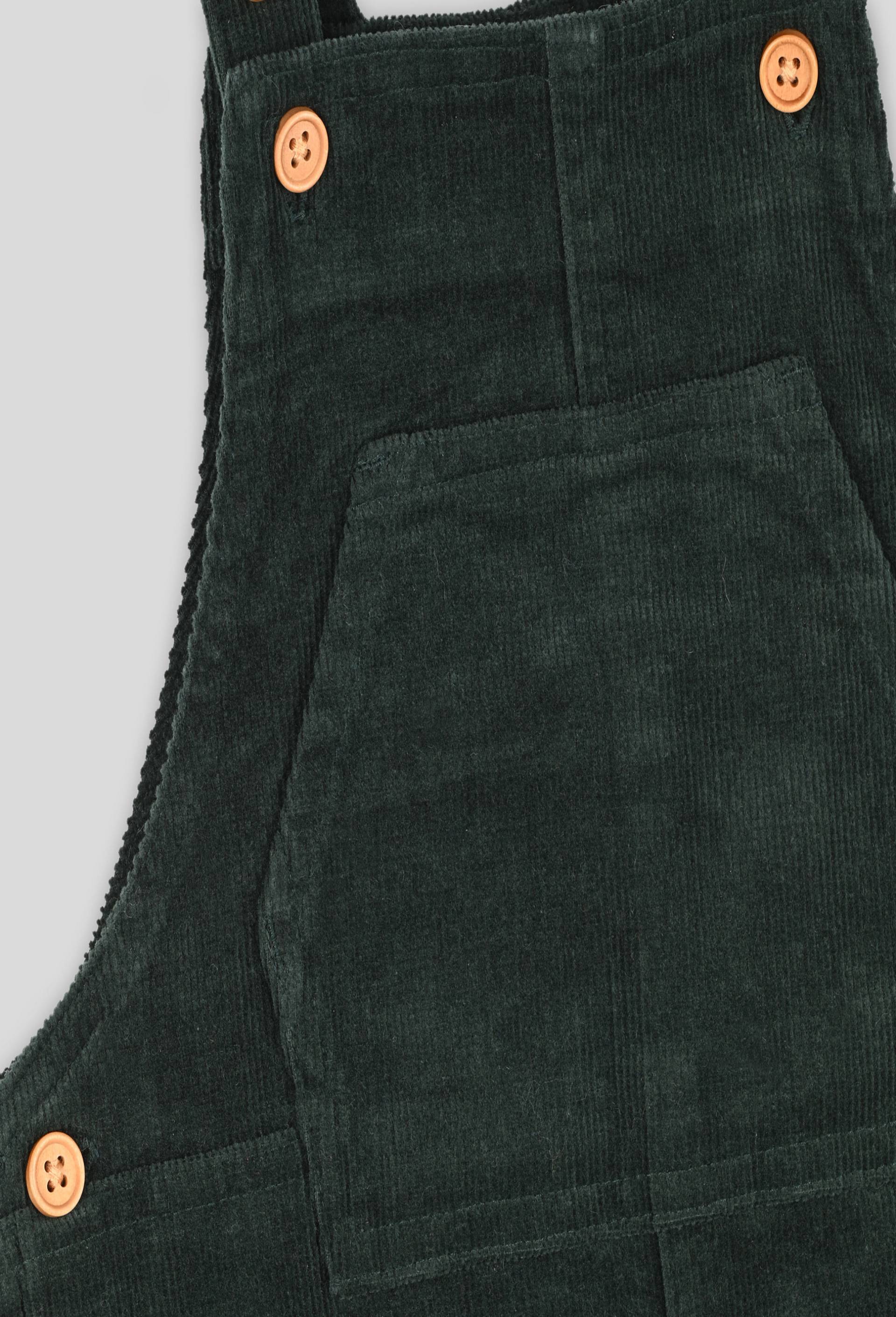 Salopette en velours certifiée Oekotex, Vert foncé, large image number 2