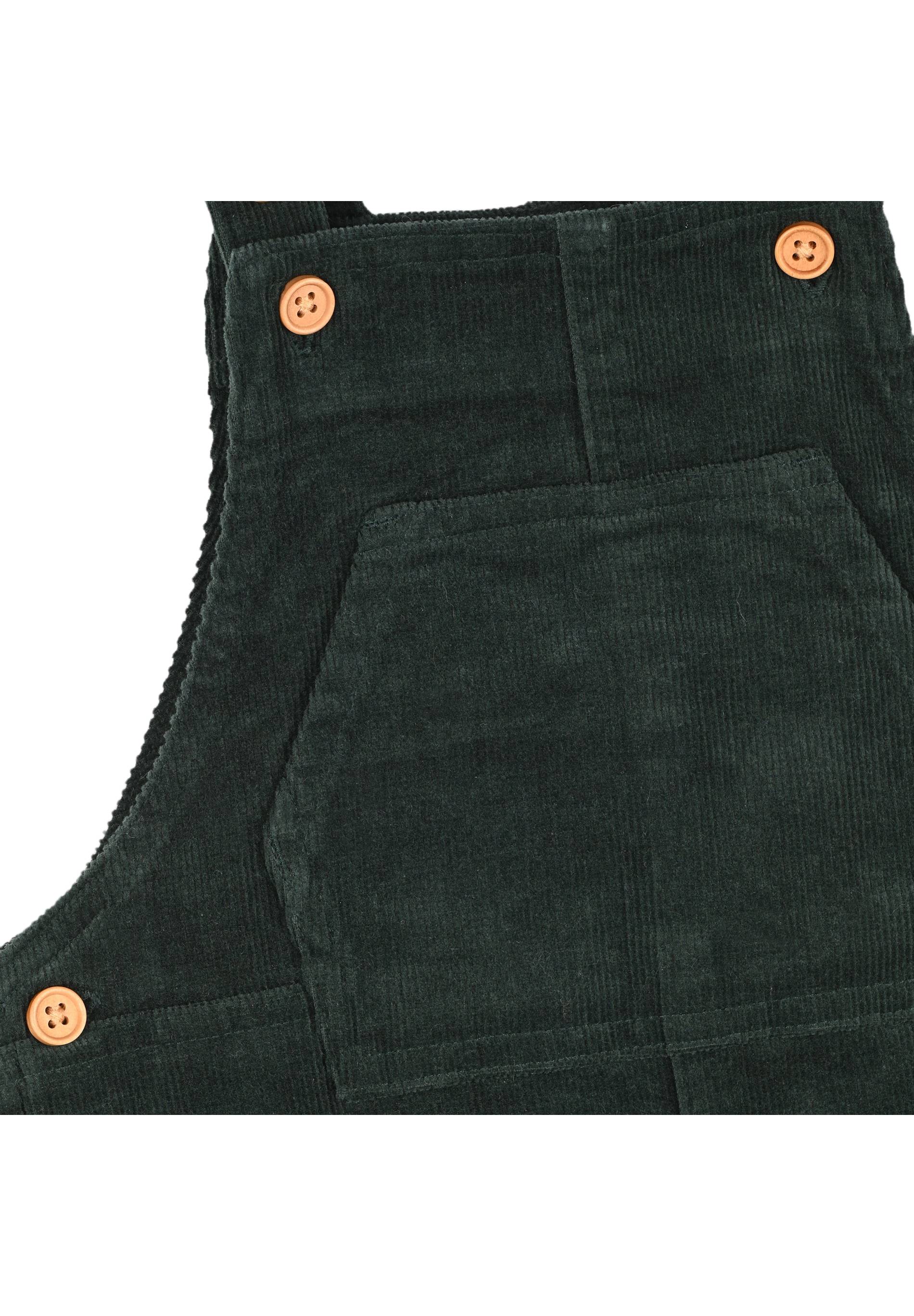 Salopette en velours certifiée Oekotex, Vert foncé, large image number 5.0