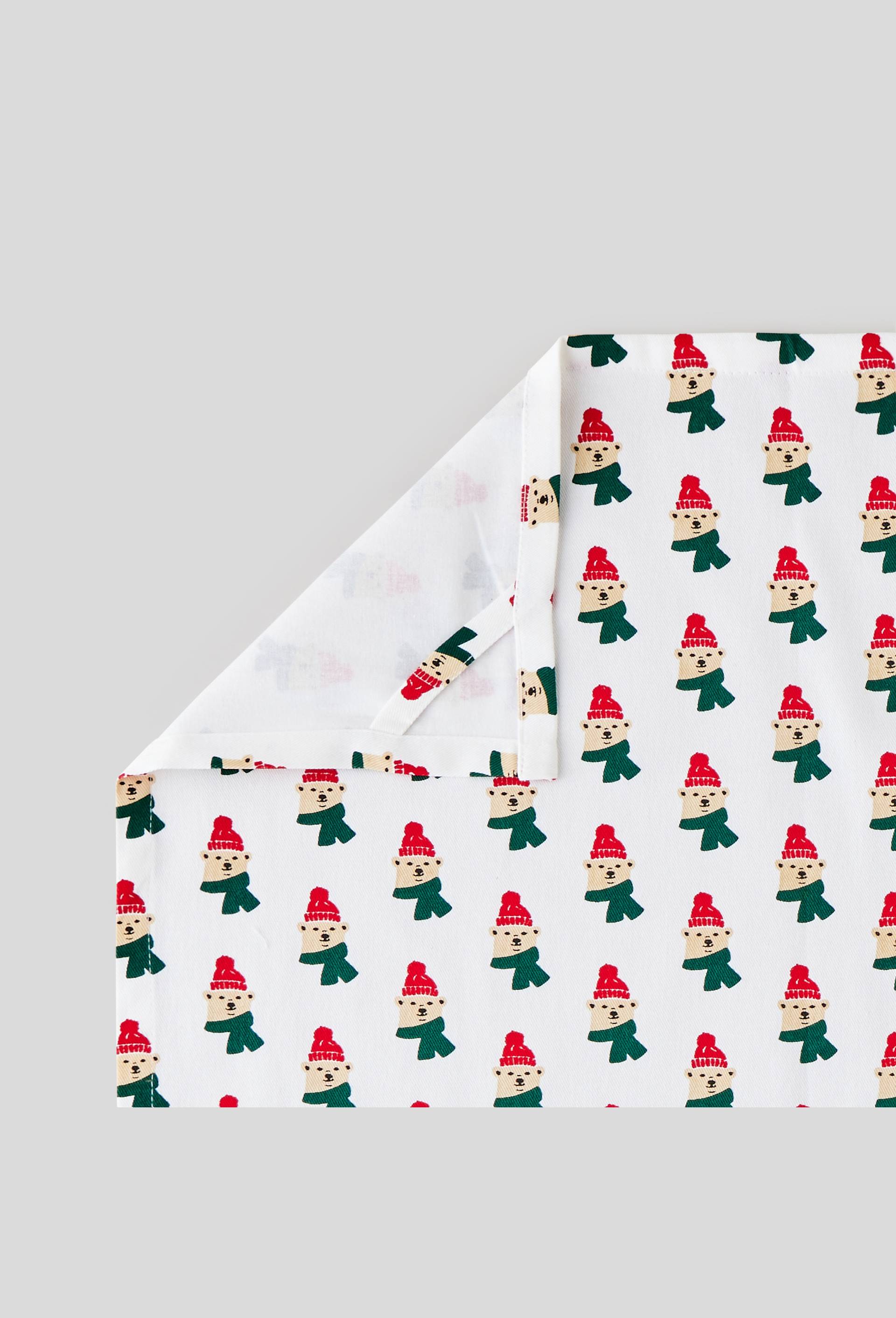 Torchon ours AOP, 50x70cm, coton oekotex, Beige clair, large image number 1.0