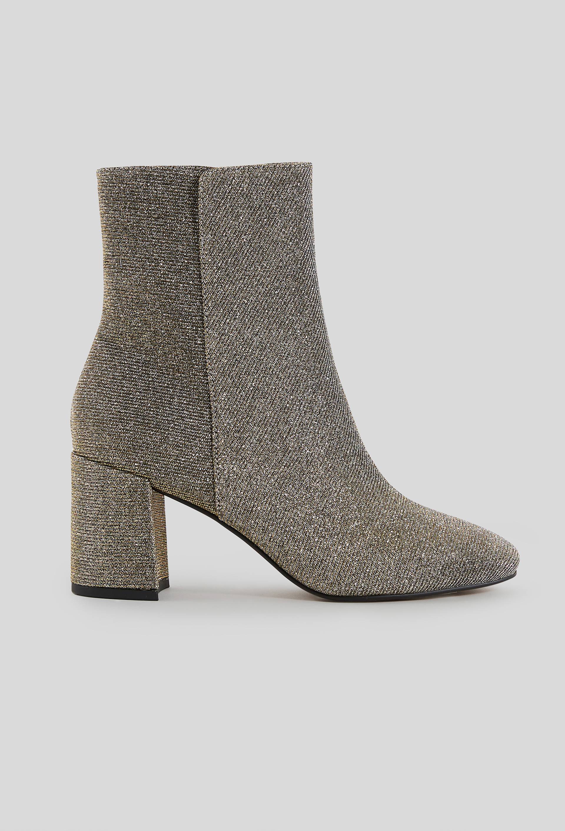 Bottines paillet&eacute;es &agrave; talon, Argent, large image number 0