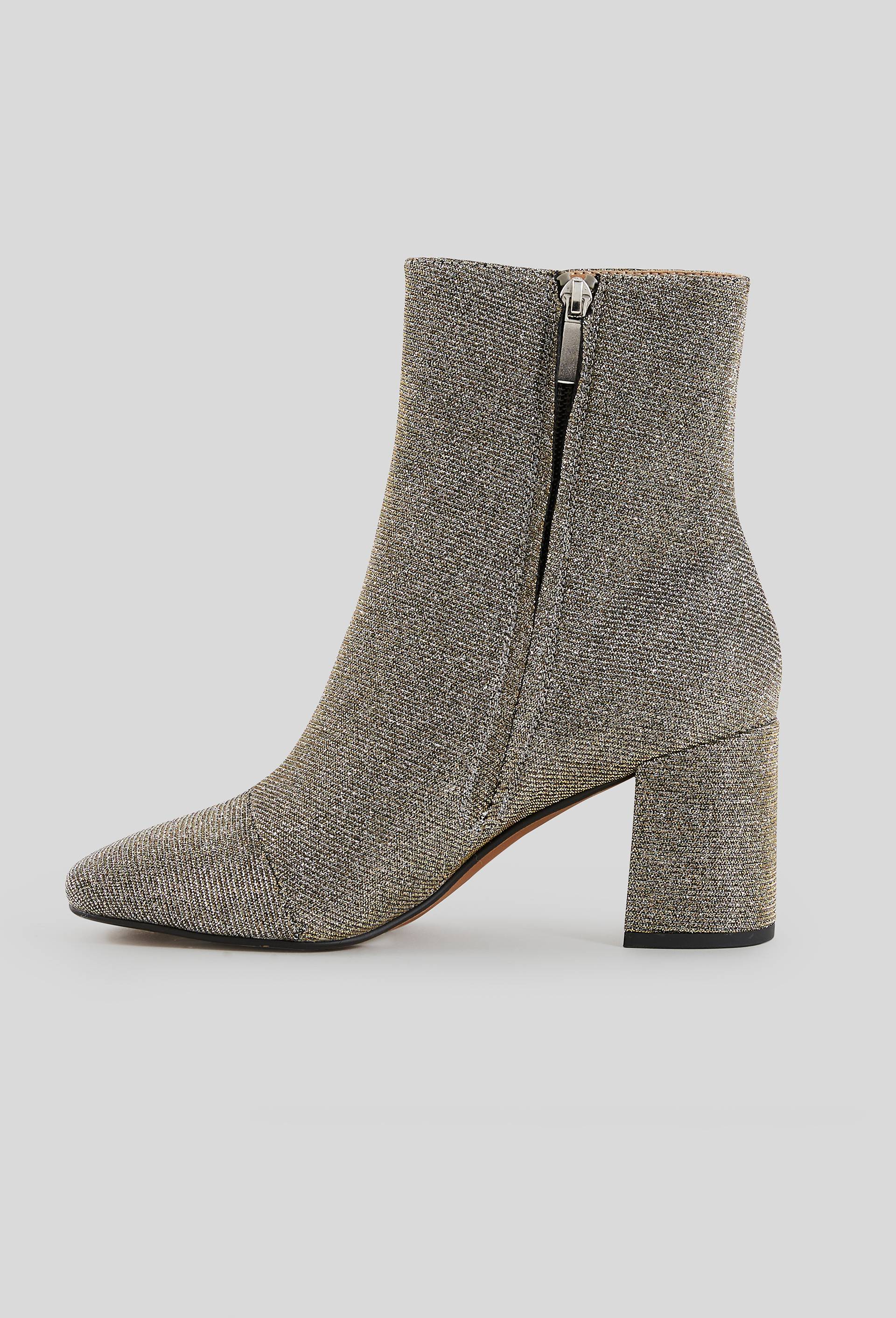 Bottines paillet&eacute;es &agrave; talon, Argent, large image number 1