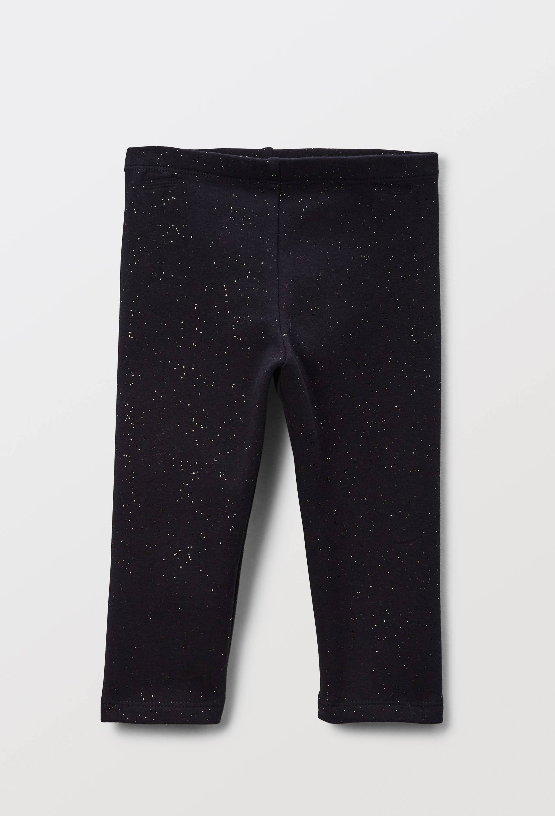 Legging chaud à paillettes contenant du coton, Bleu foncé, large image number 0