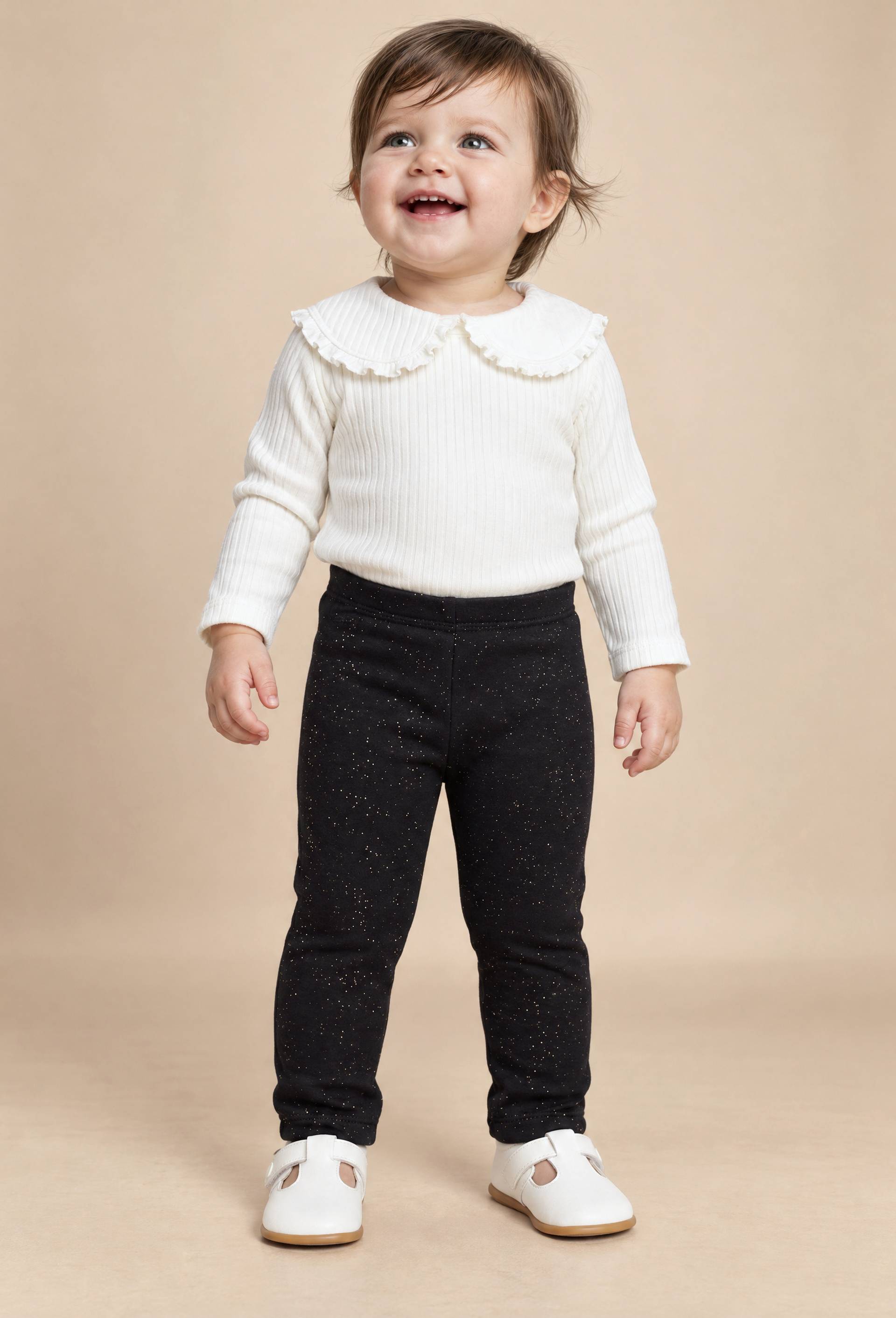 Legging chaud à paillettes contenant du coton BIO GOTS Legging chaud à paillettes contenant du coton BIO GOTS