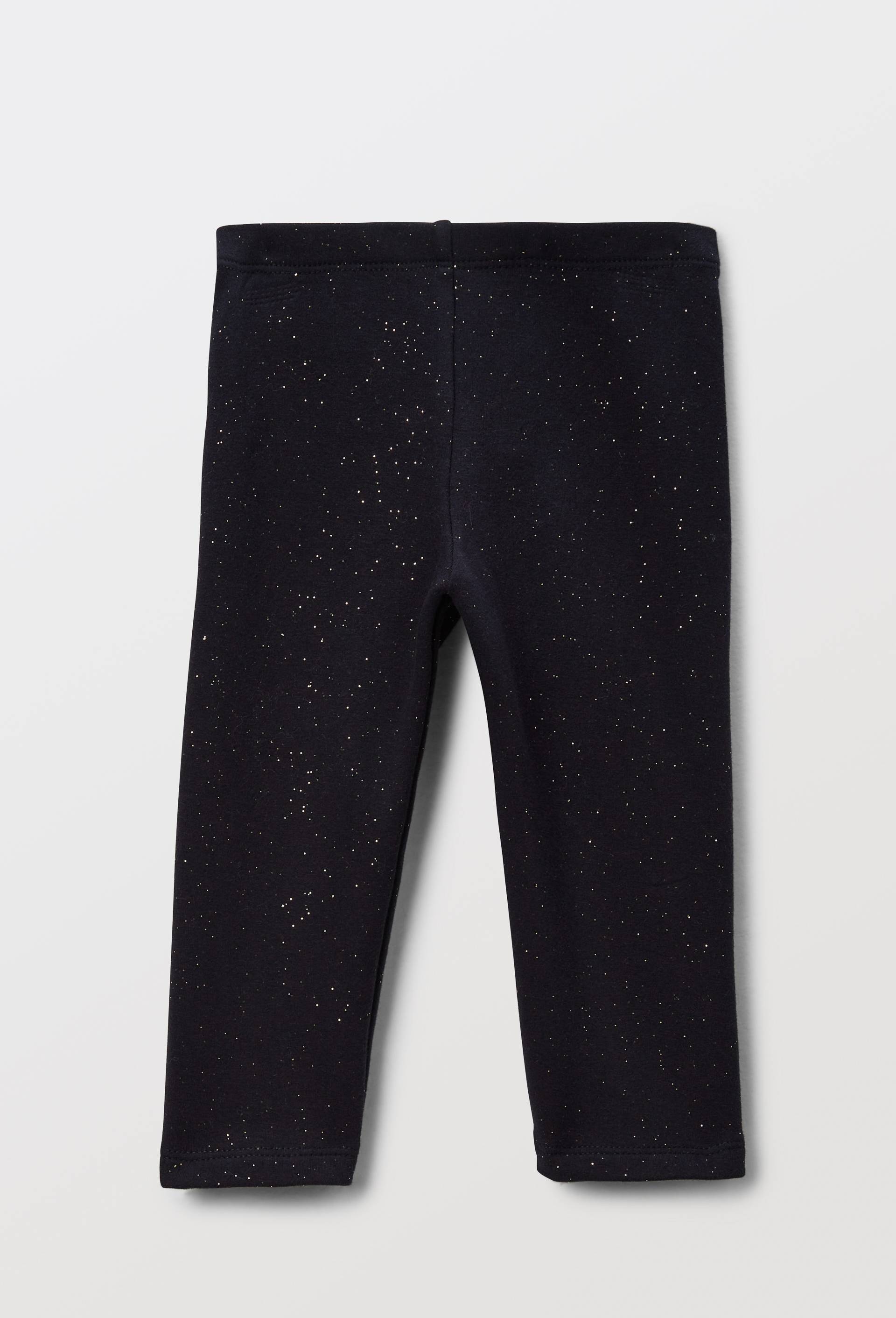 Legging chaud à paillettes contenant du coton, Bleu foncé, large image number 1.0