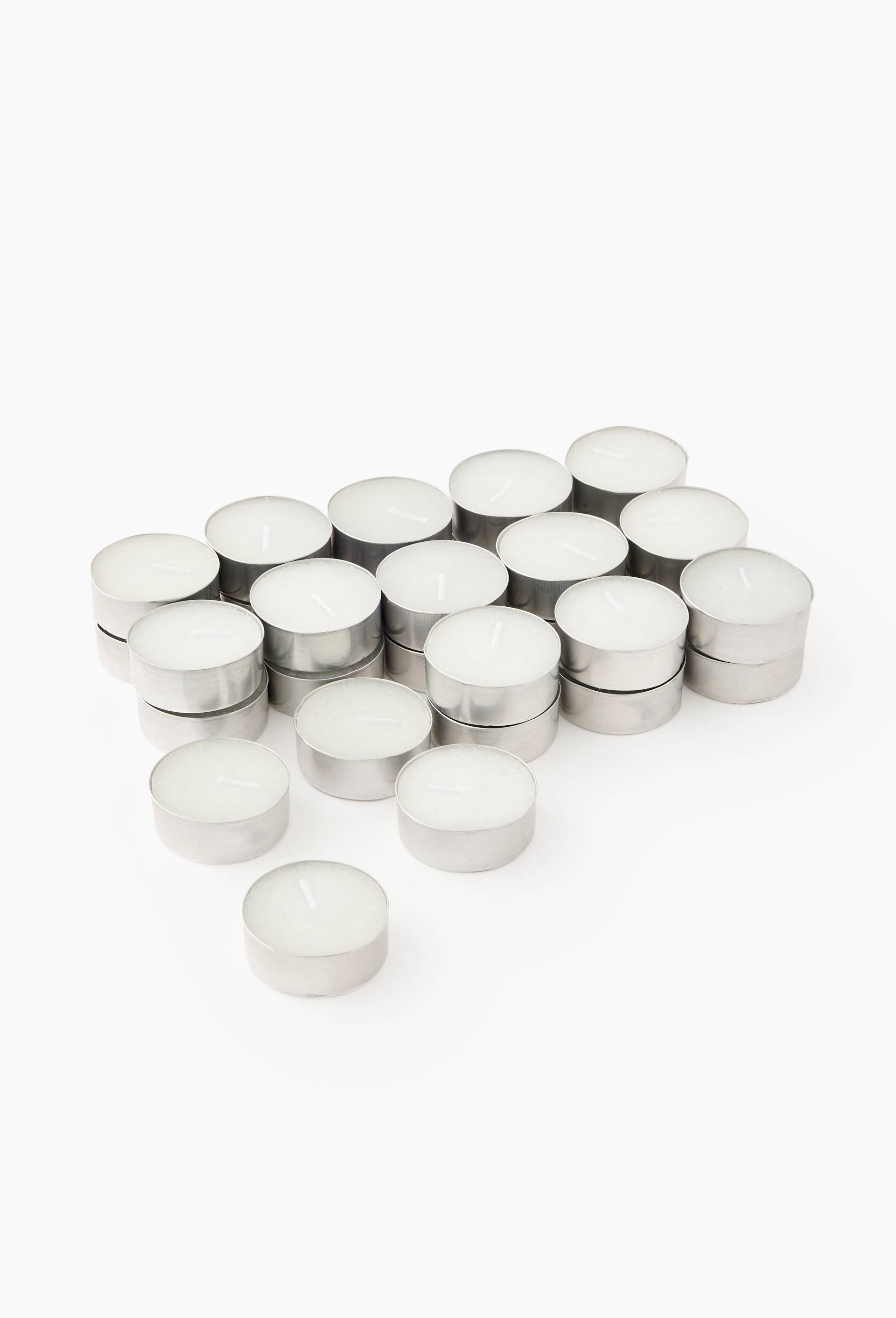 30 bougies chauffe-plat, 3.8x3,8x1,5cm, en cire, Argent, large image number 0.0