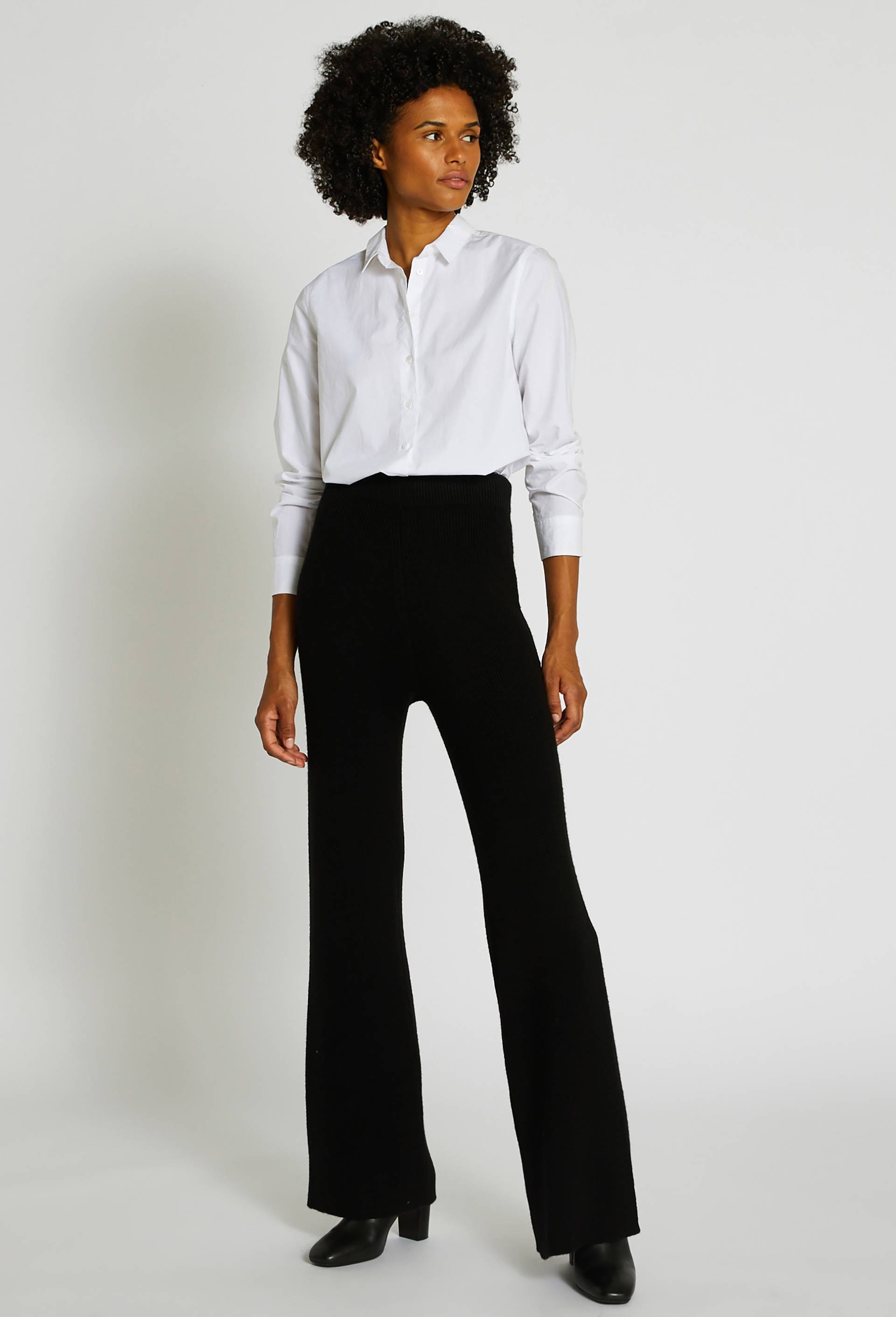Pantalon en maille, Noir, large image number 0.0