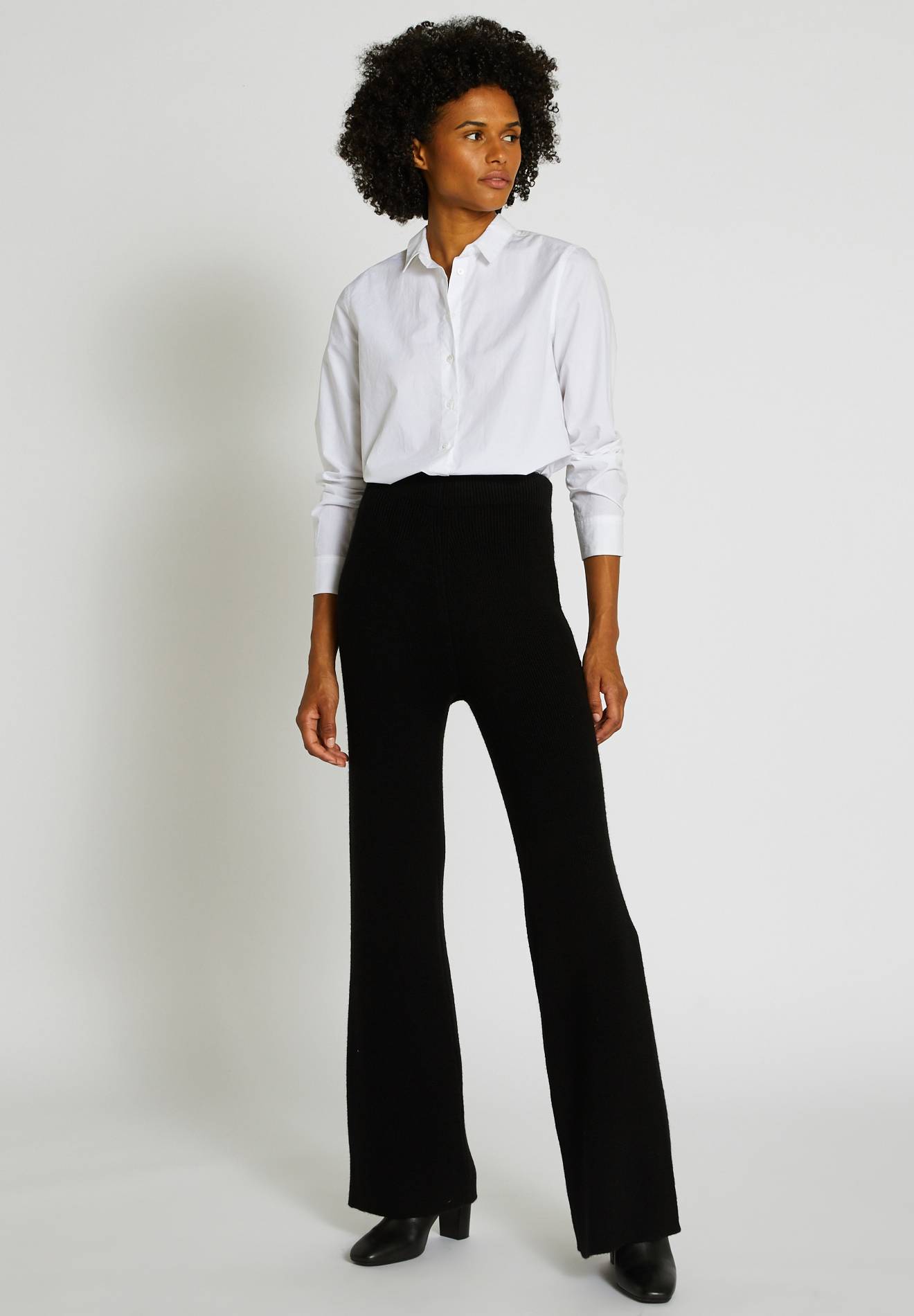 Pantalon en maille, Noir, large image number 3