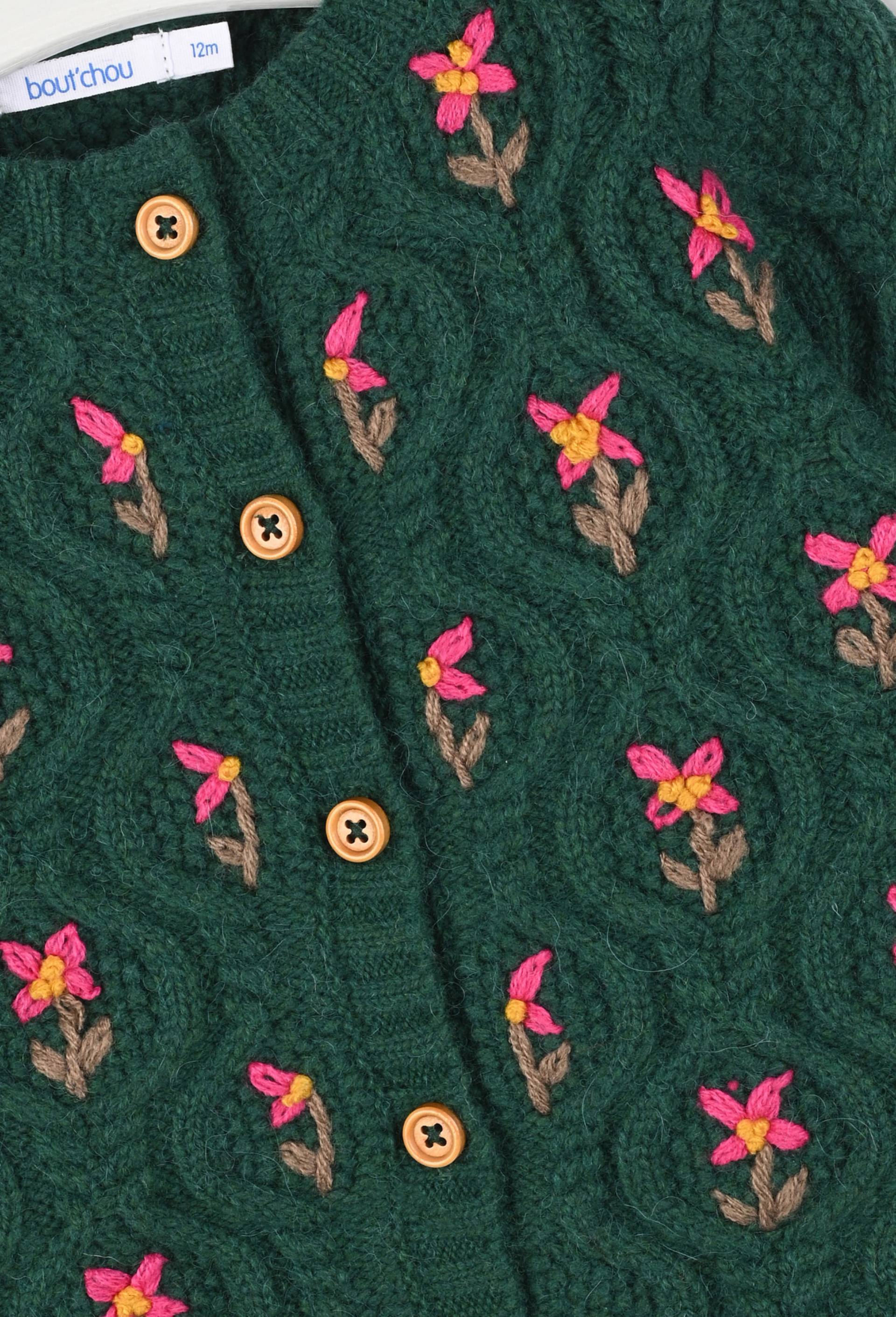 Cardigan brodé, Vert foncé, large image number 2