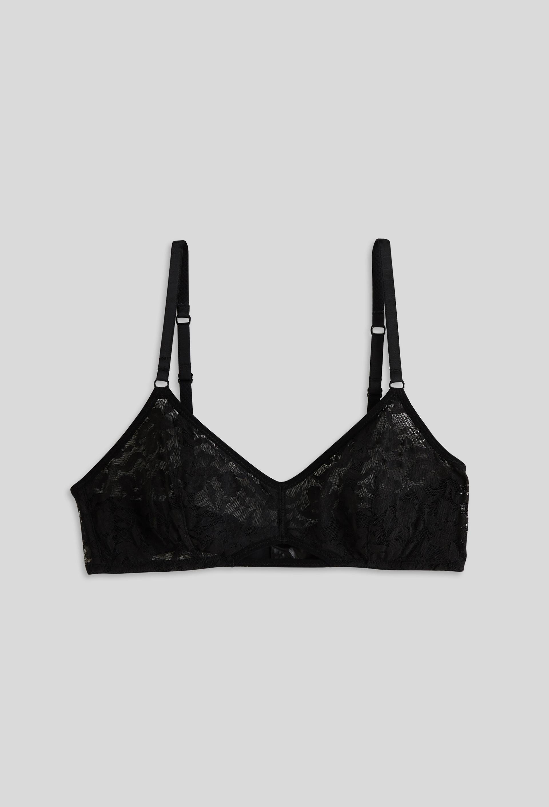 Soutien-gorge triangle CELESTE en dentelle, Noir, large image number 0.0
