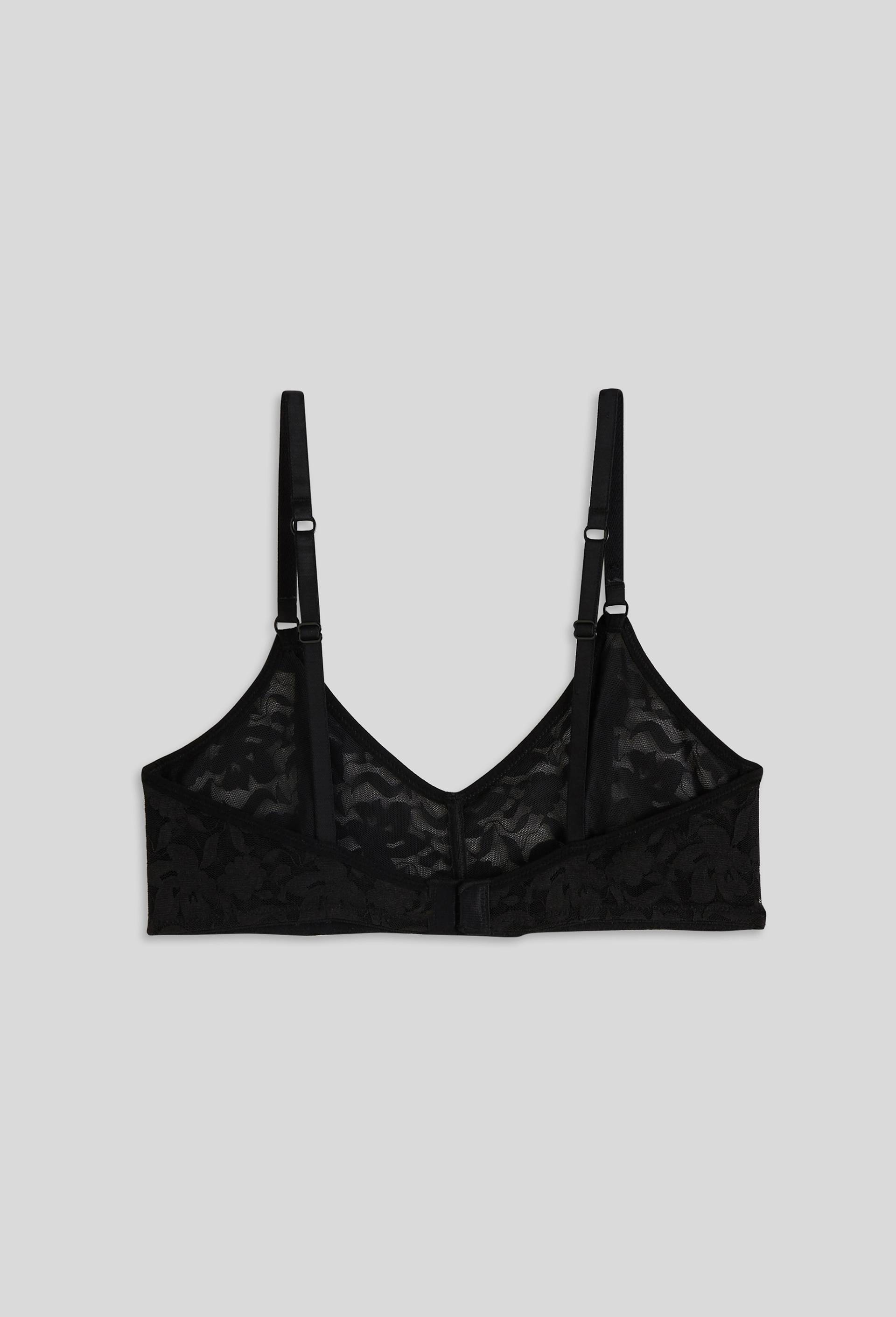 Soutien-gorge triangle CELESTE en dentelle, Noir, large image number 1