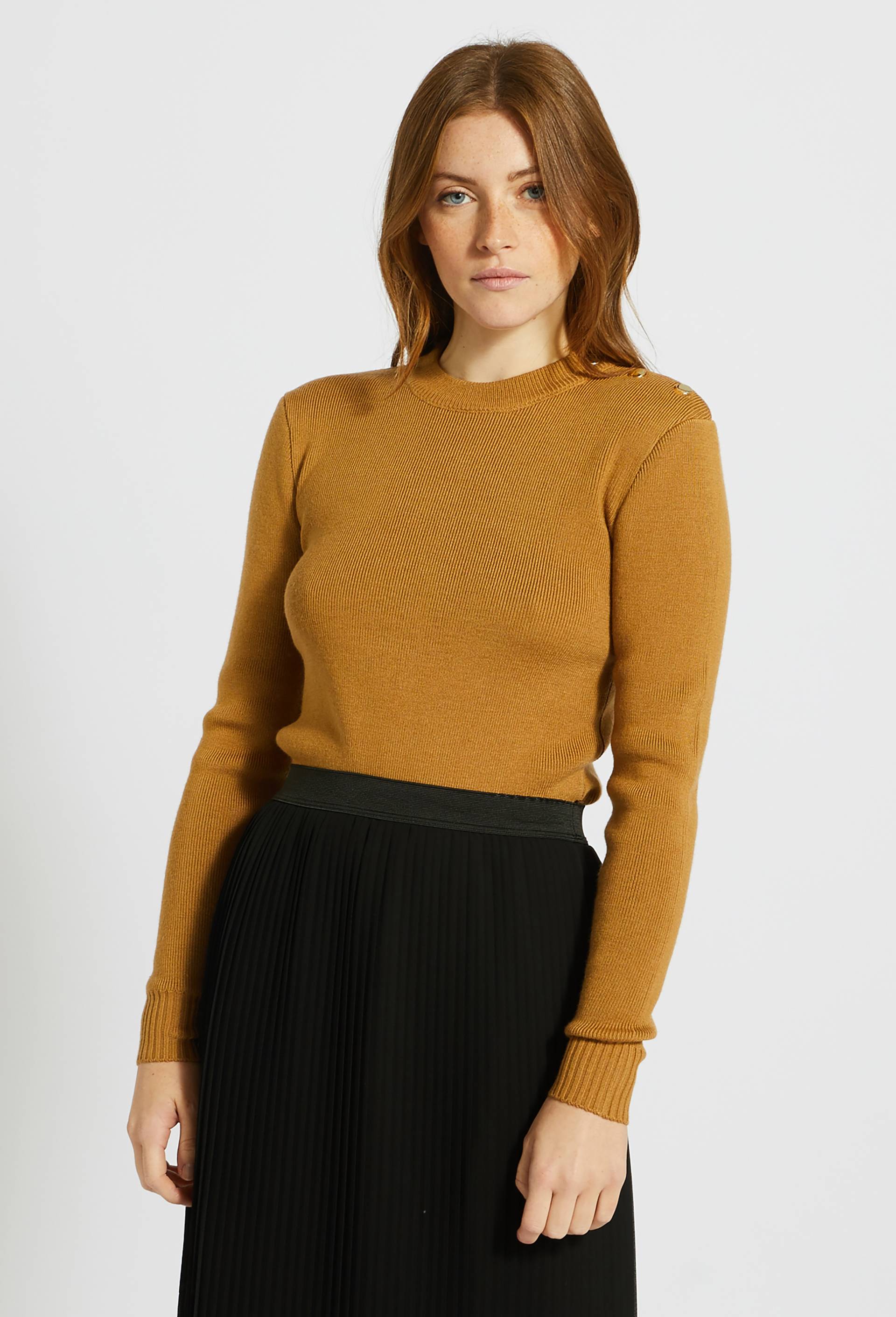 Pull contenant de la laine, Beige, large image number 0.0