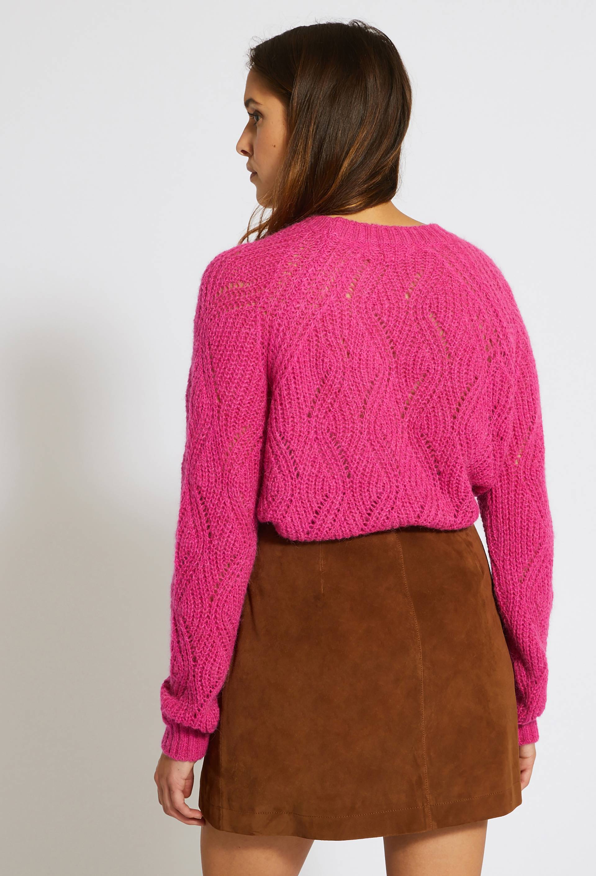 Pull contenant de l'alpaga, Rose foncé, large image number 1.0