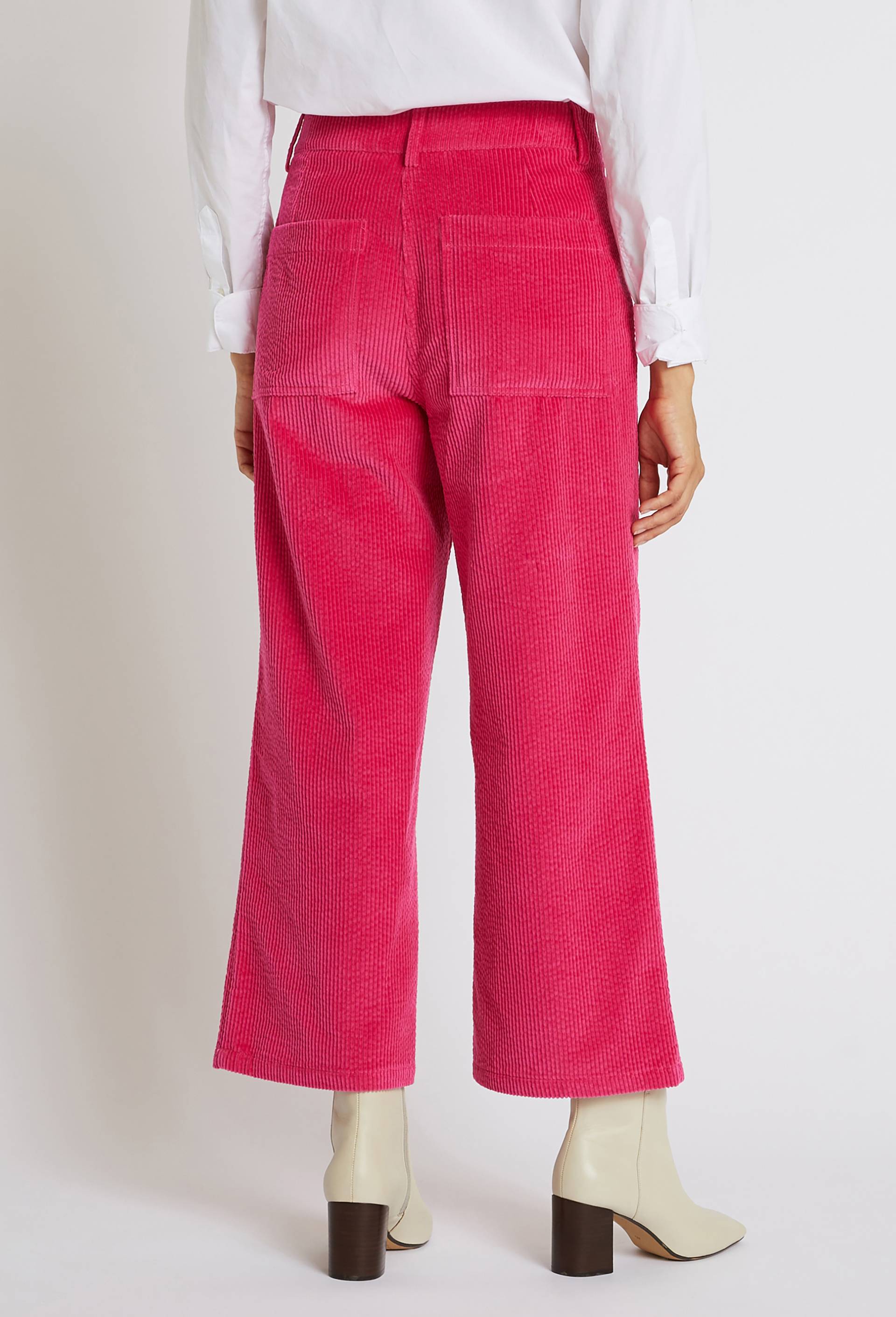 Pantalon large en velours, Rose foncé, large image number 1