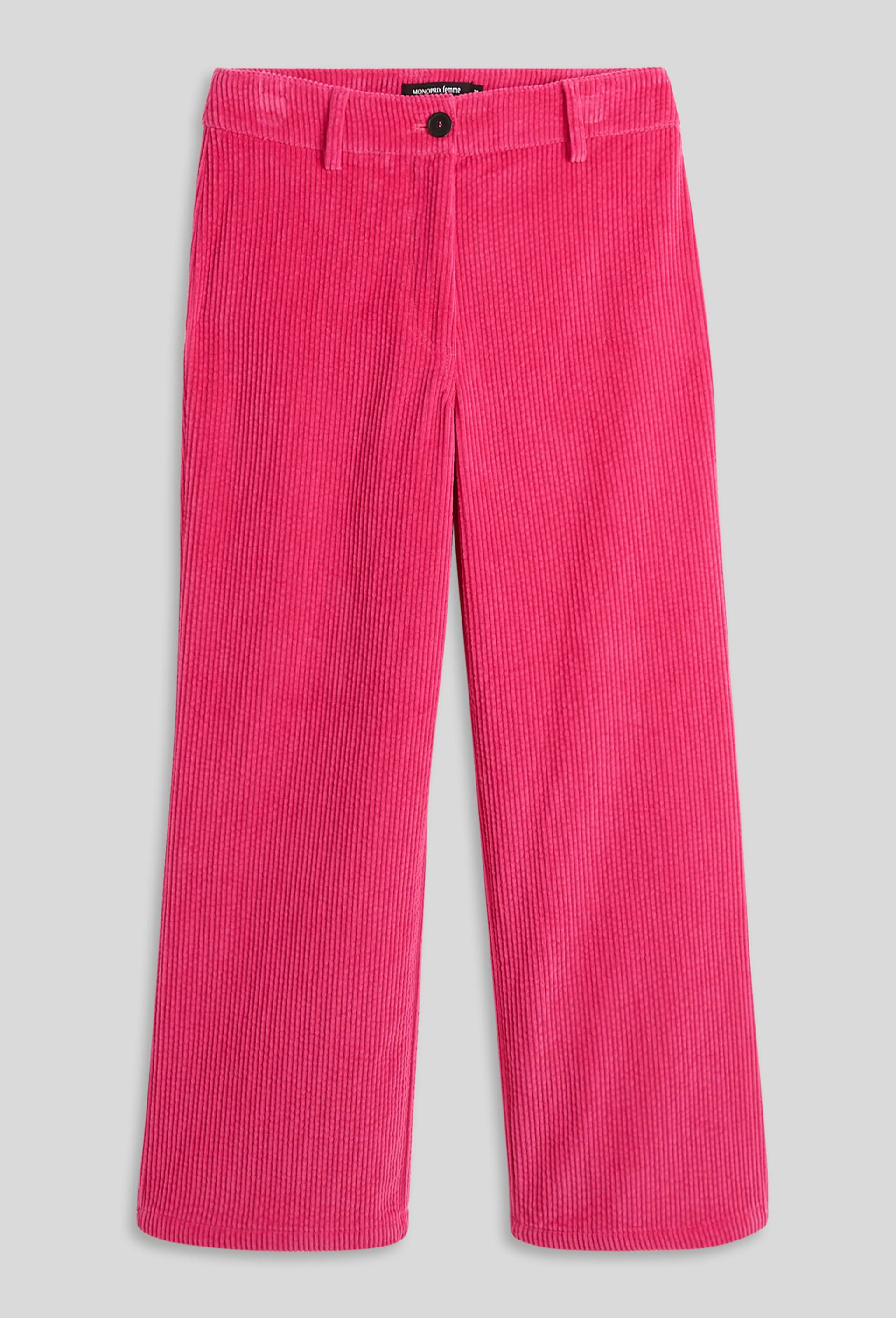 Pantalon large en velours, Rose foncé, large image number 2