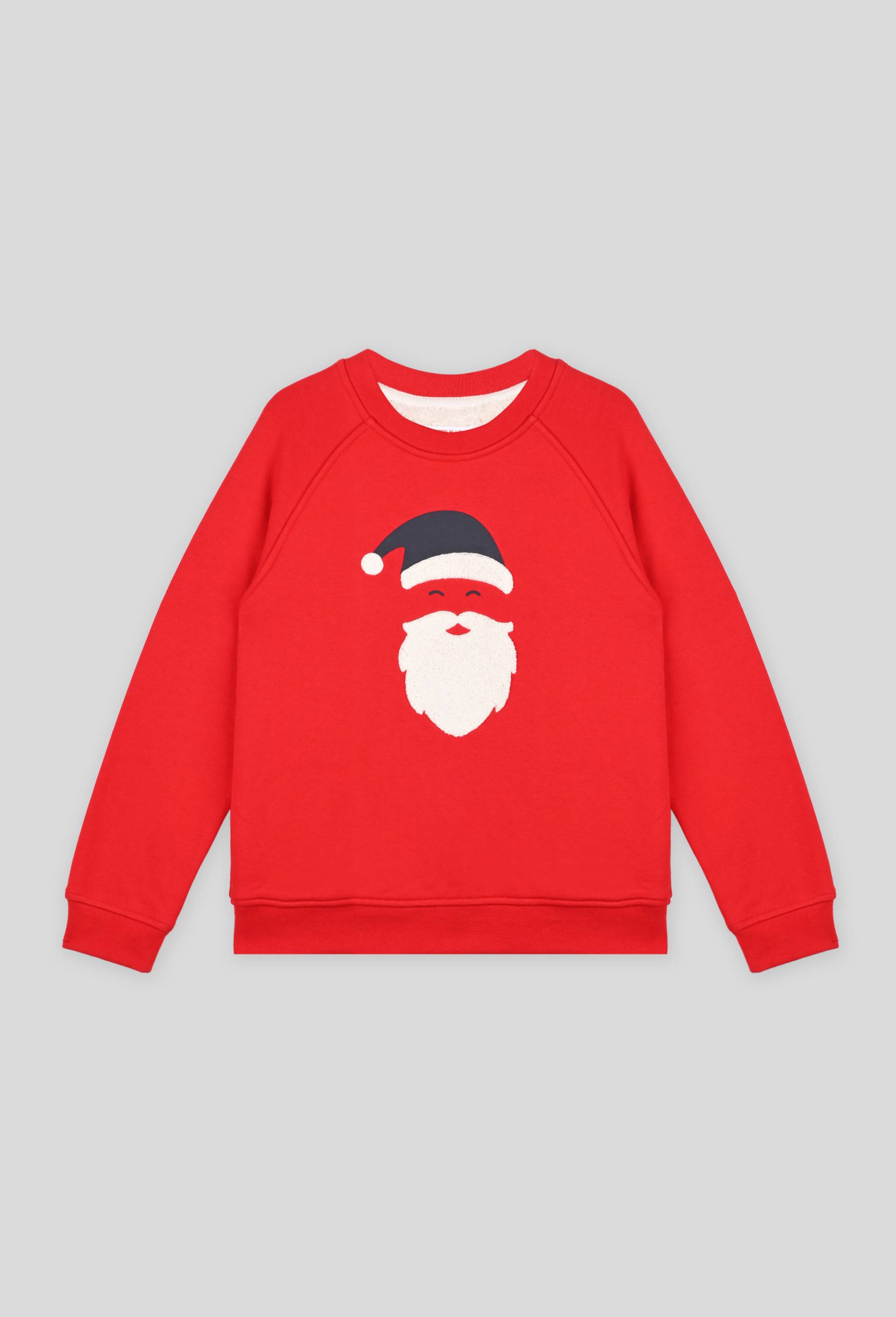 Pull col rond en coton BIO, Rouge, large image number 0