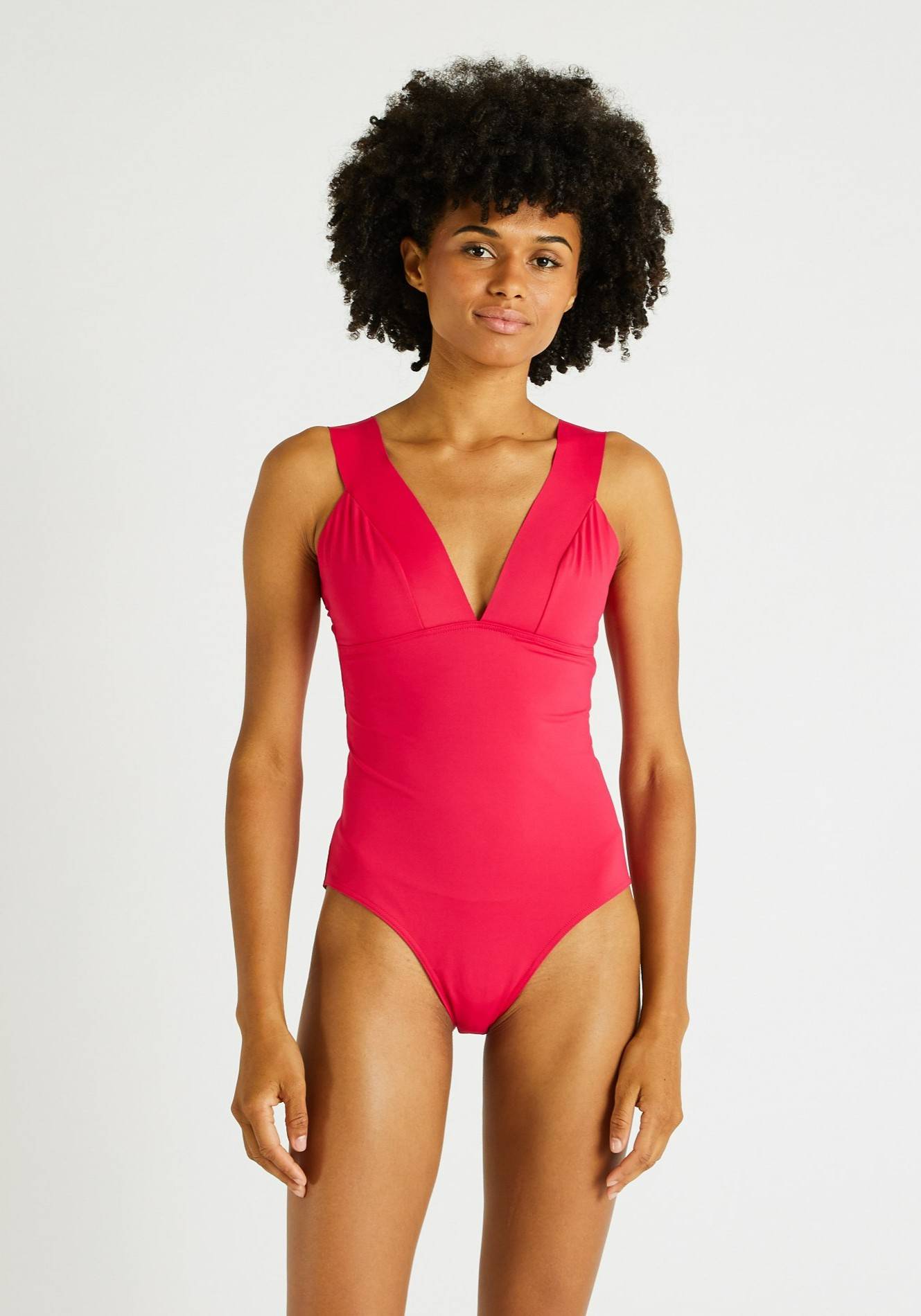 Maillot de bain 1 pièce MAYA certifié OEKOTEX, Rose foncé, large image number 3