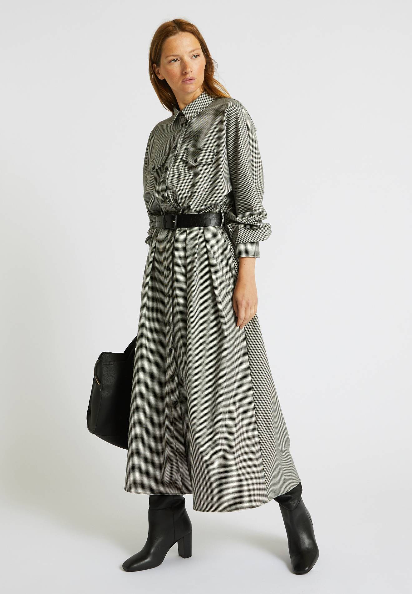 Robe chemisier, Noir, large image number 3