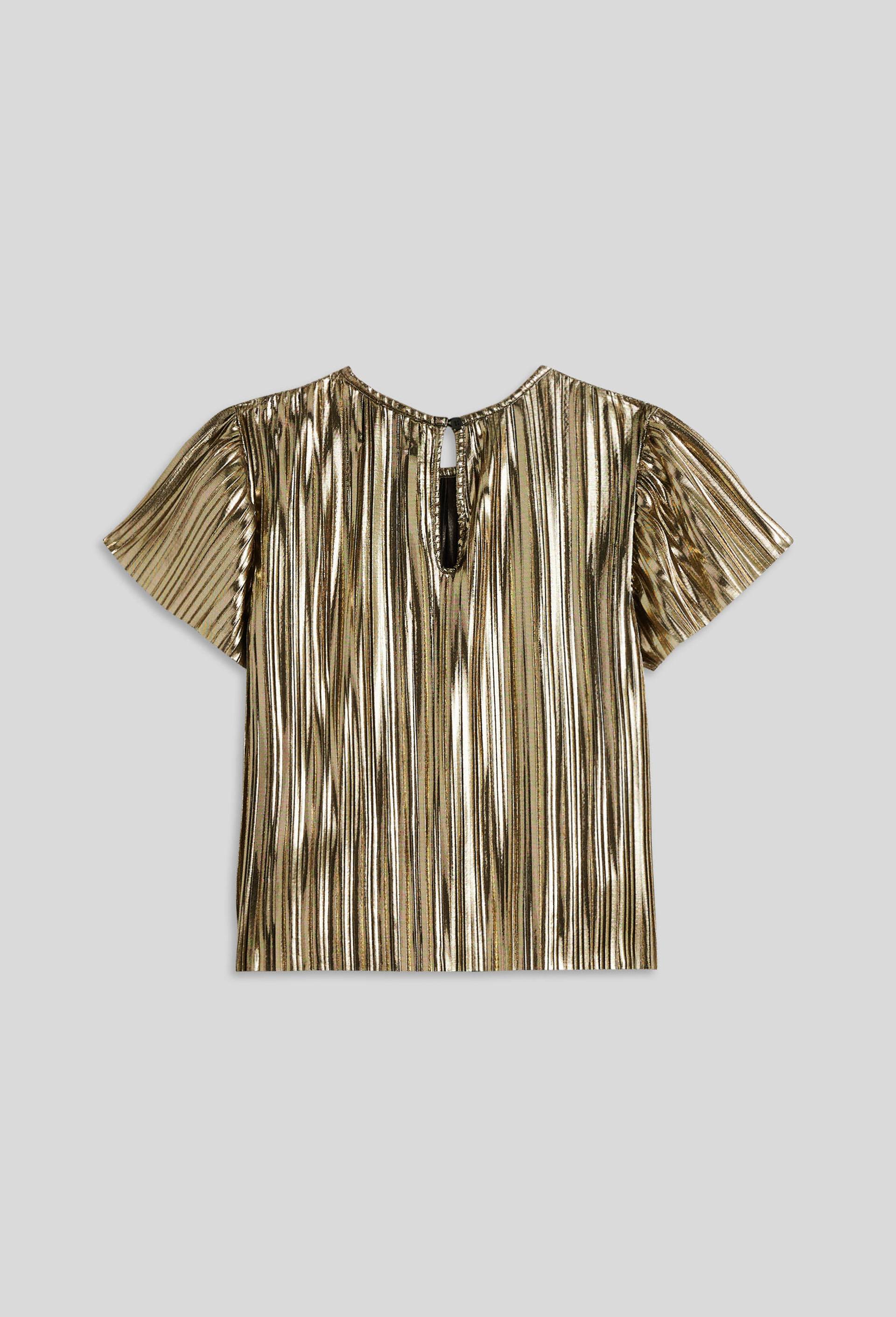 Blouse pliss{e brillante, Or, large image number 2