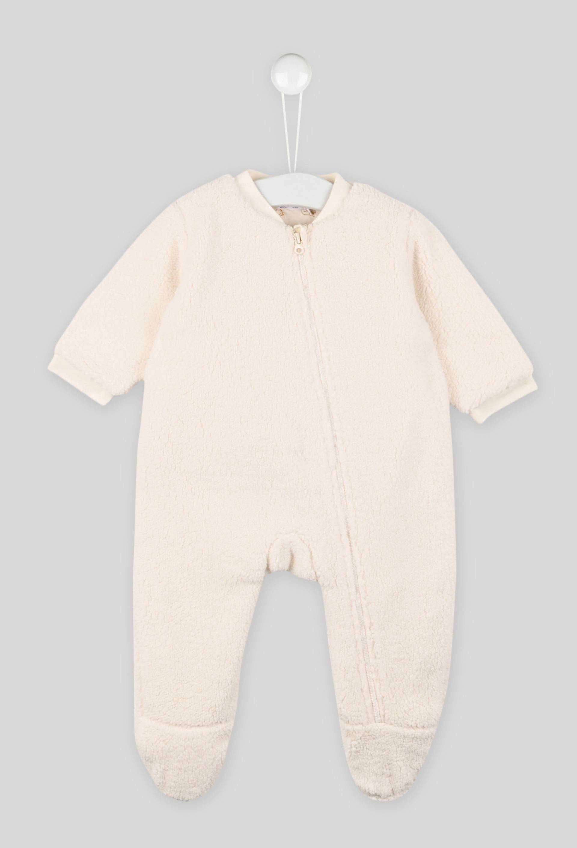 Surpyjama en sherpa certifié Oekotex, Ecru, large image number 0