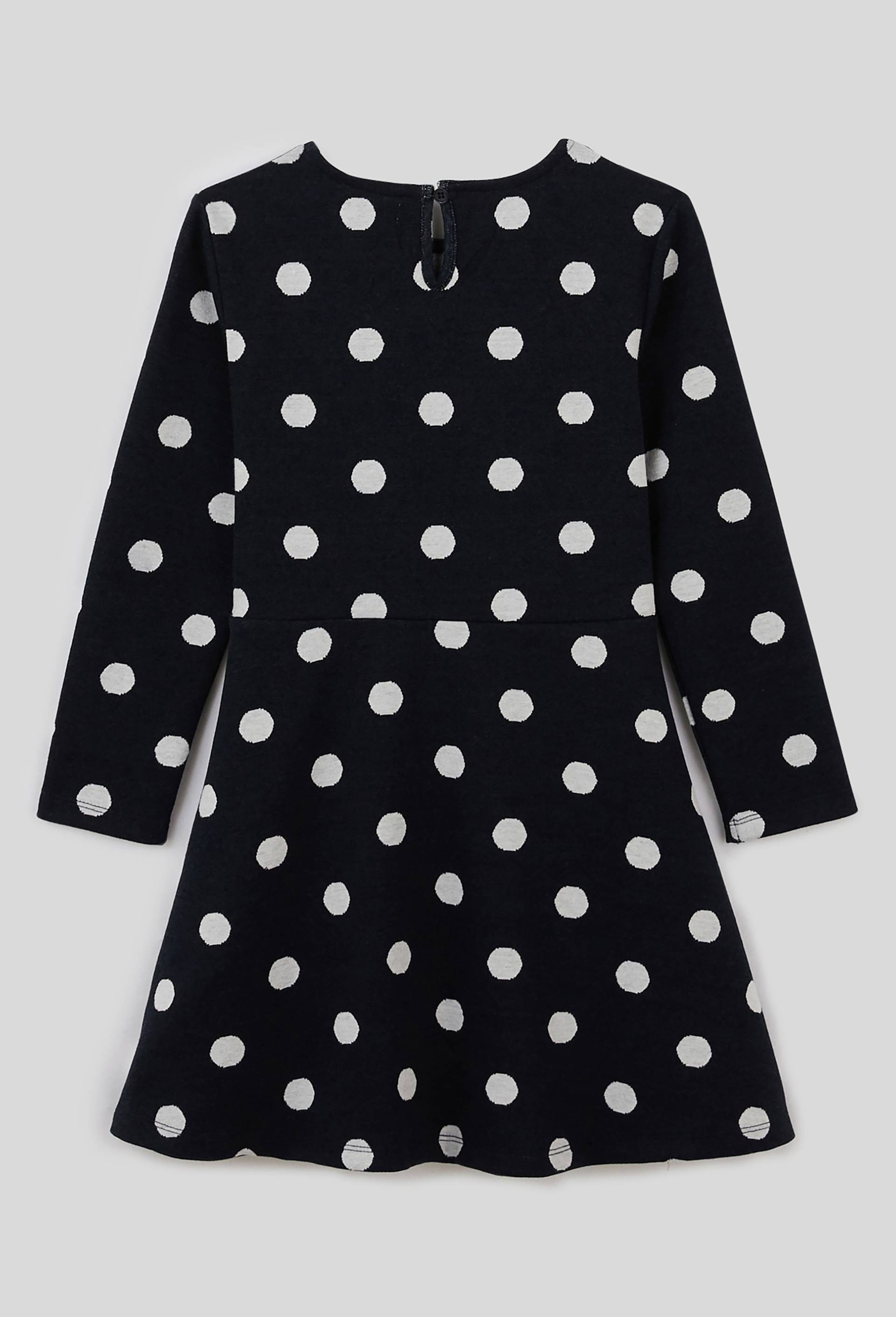 Robe jacquard motif fleurs Oeko-Tex, Bleu foncé, large image number 1.0
