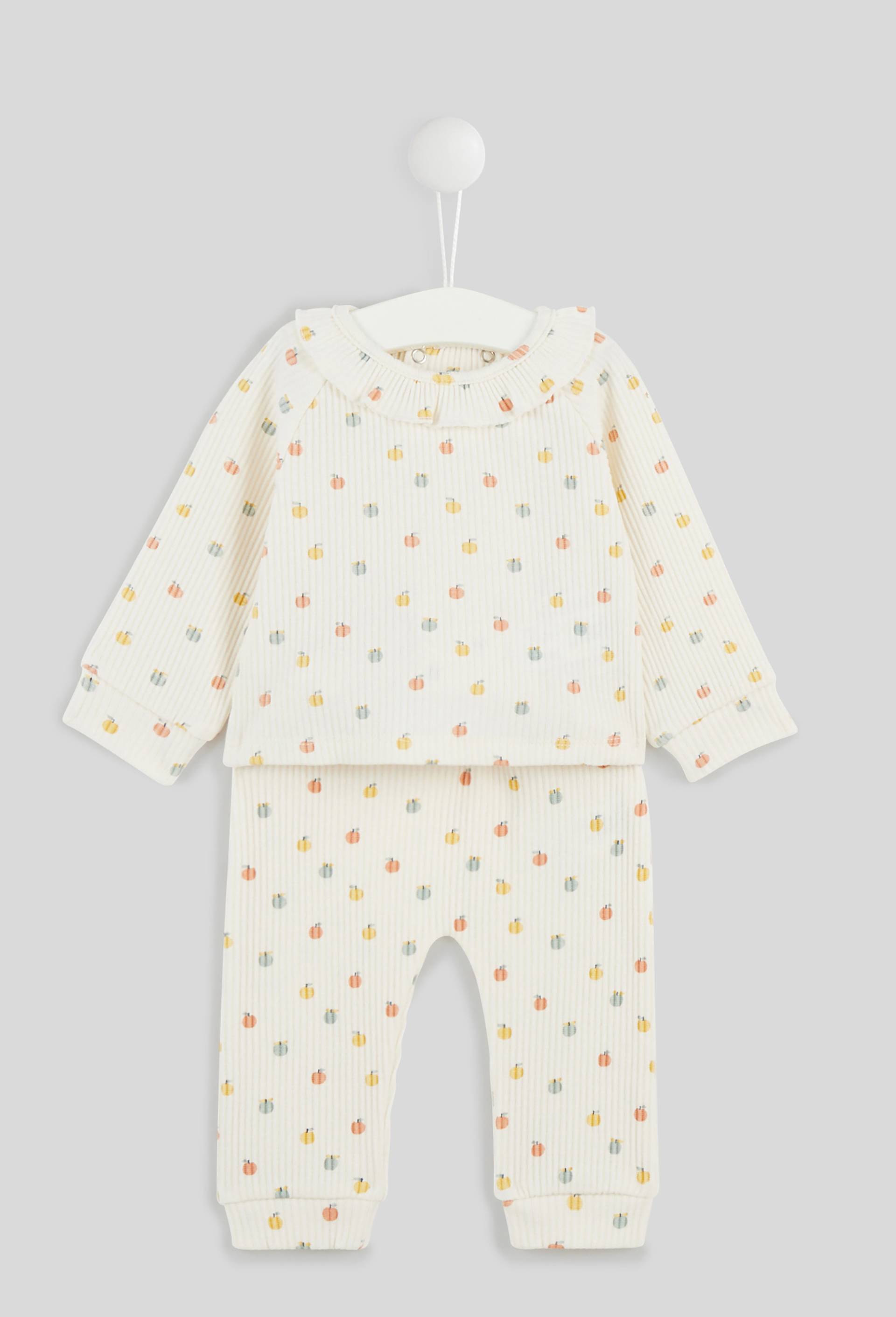 Pyjama imprim&eacute;, en coton BIO, Oeko-tex, Rose clair, large image number 0