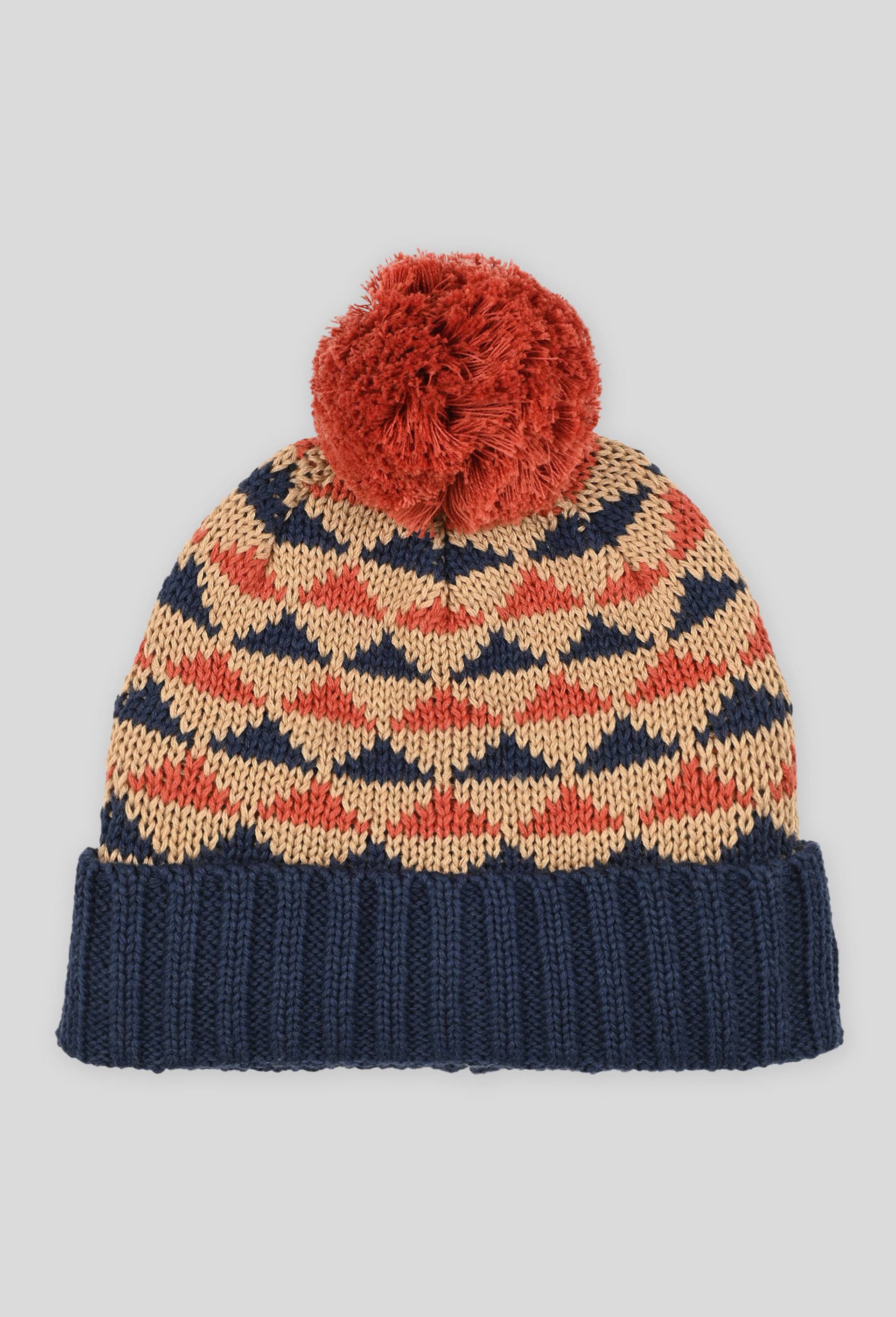Bonnet en jacquard, Bleu foncé, large image number 0