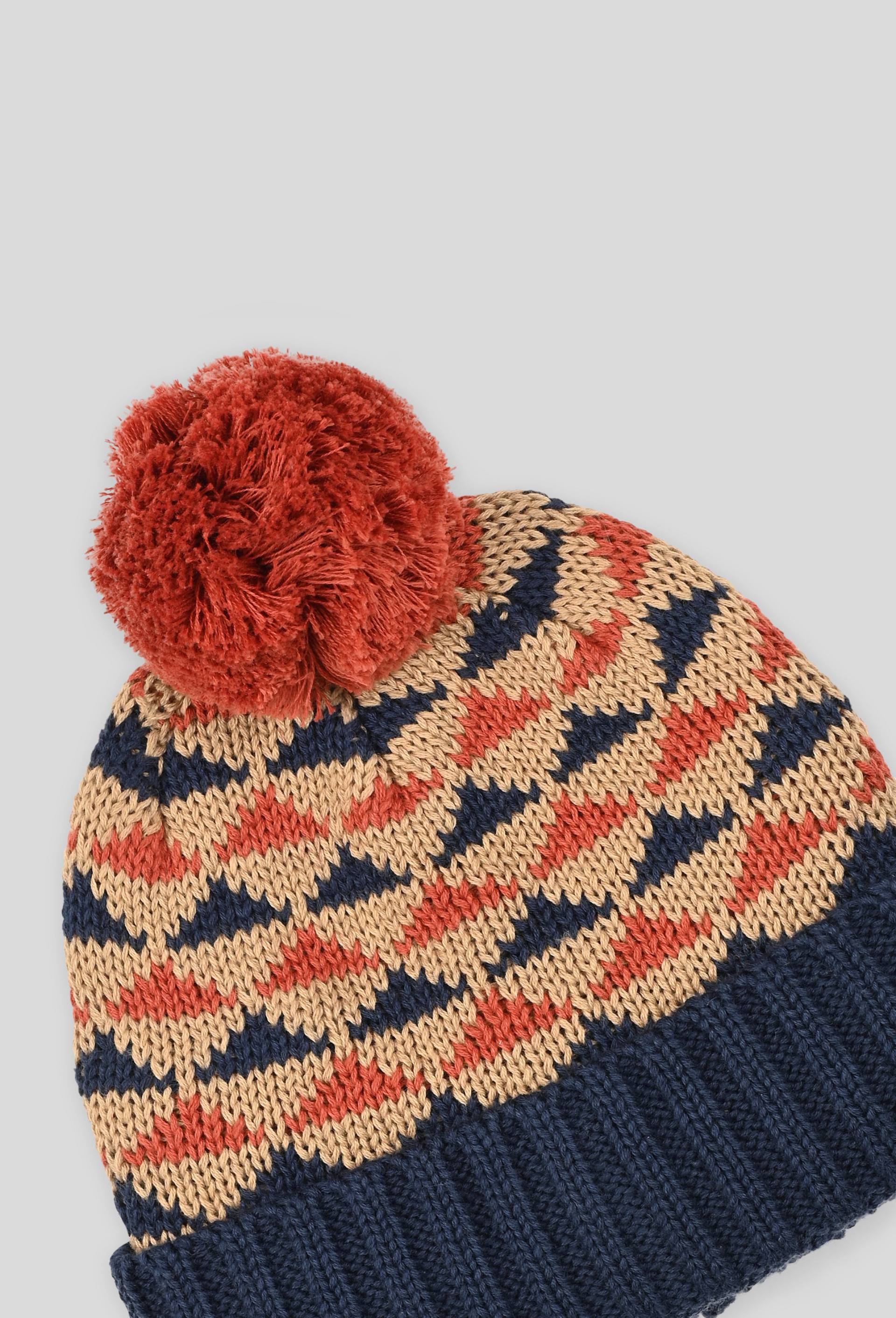 Bonnet en jacquard, Bleu foncé, large image number 1
