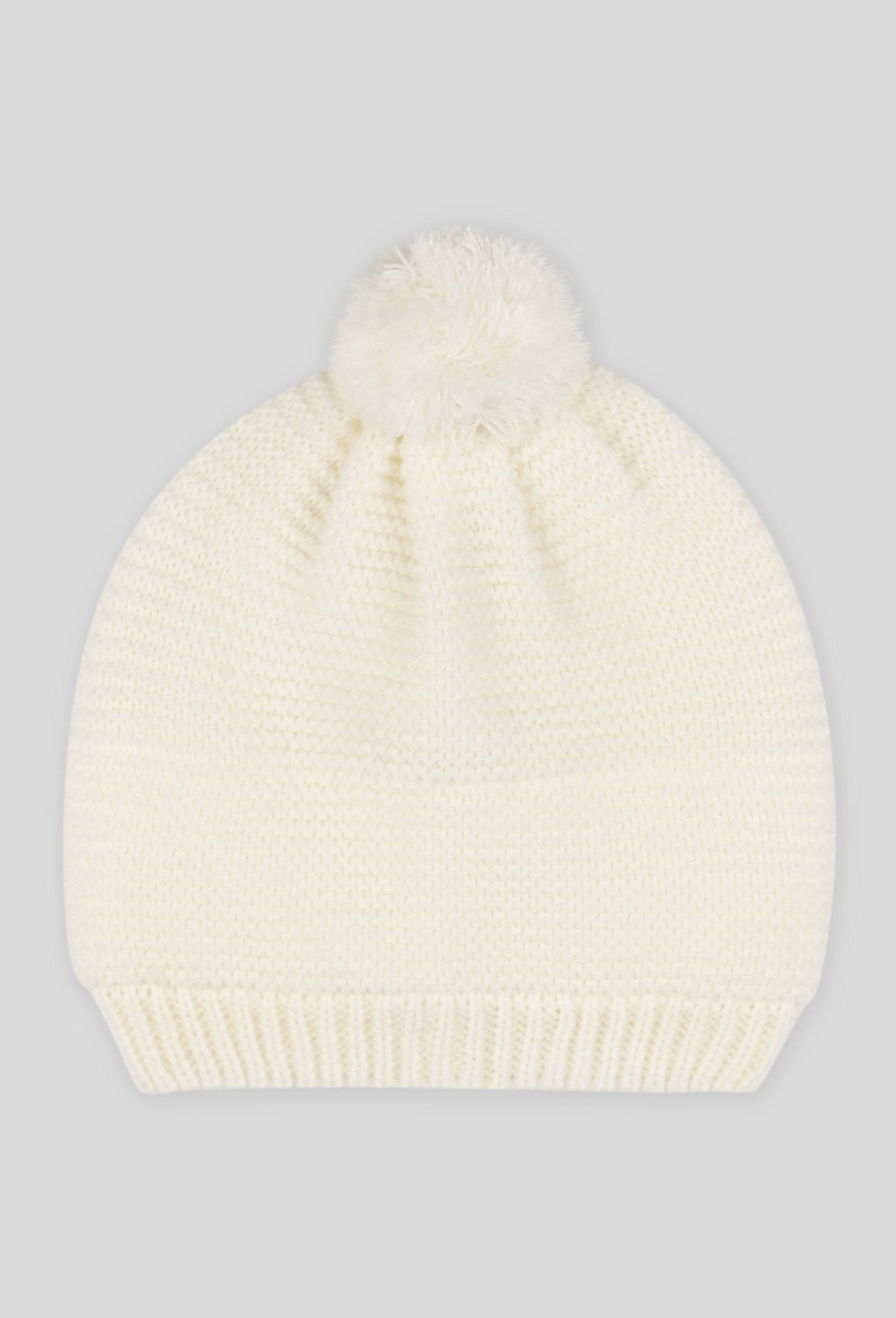 Bonnet maille F, Ecru, large image number 0