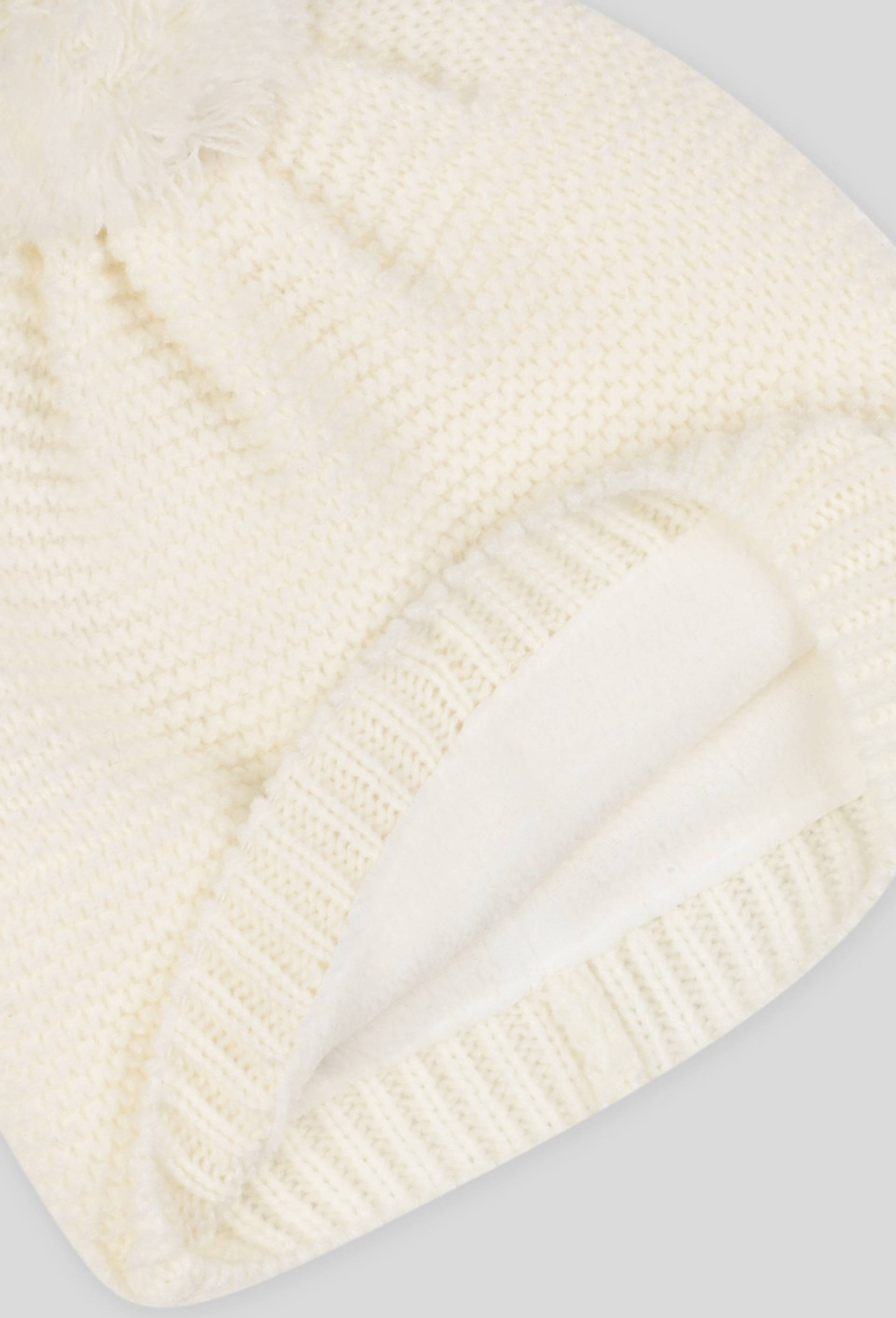 Bonnet maille F, Ecru, large image number 1