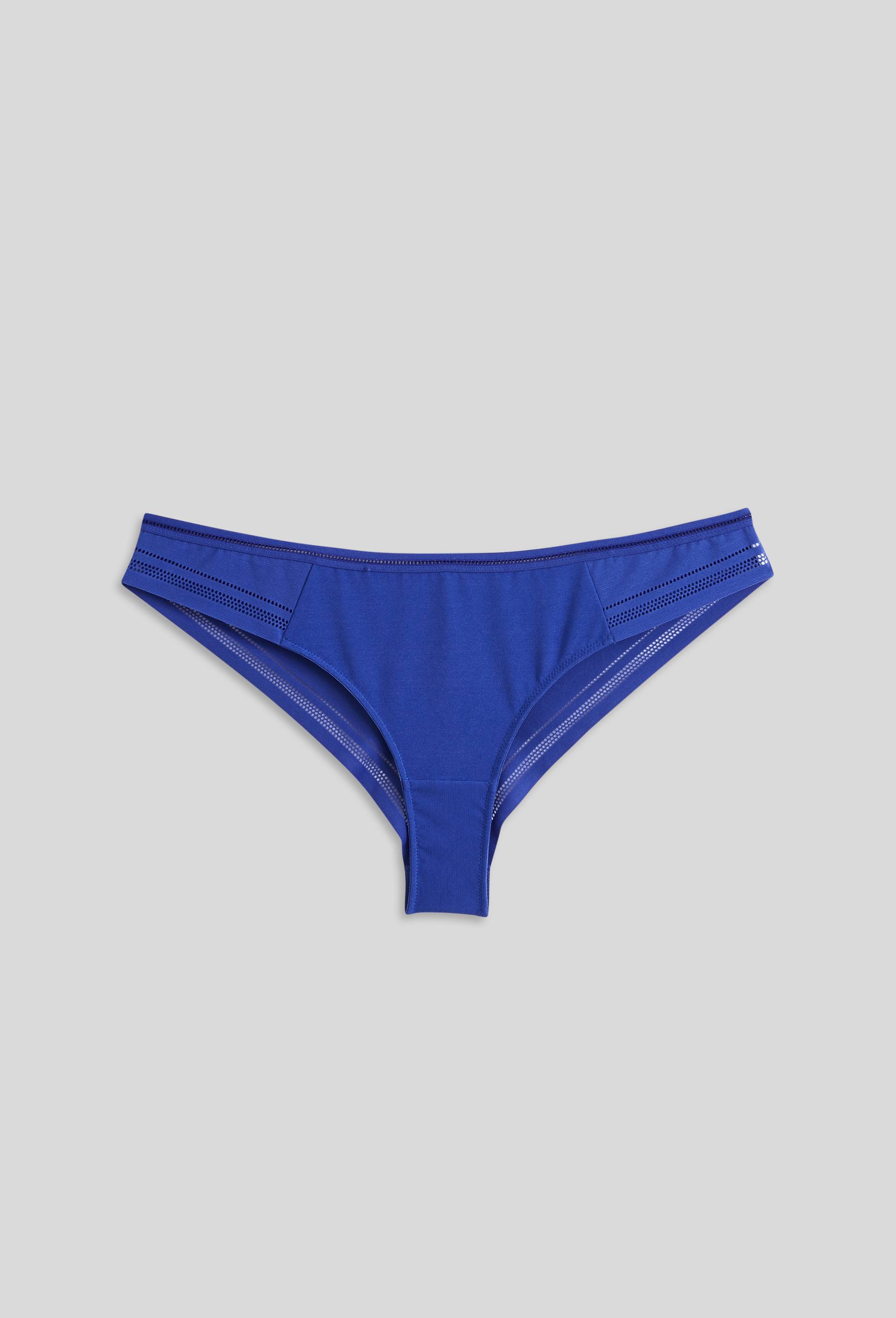 Smoky tanga en dentelle, Bleu, large image number 2.0