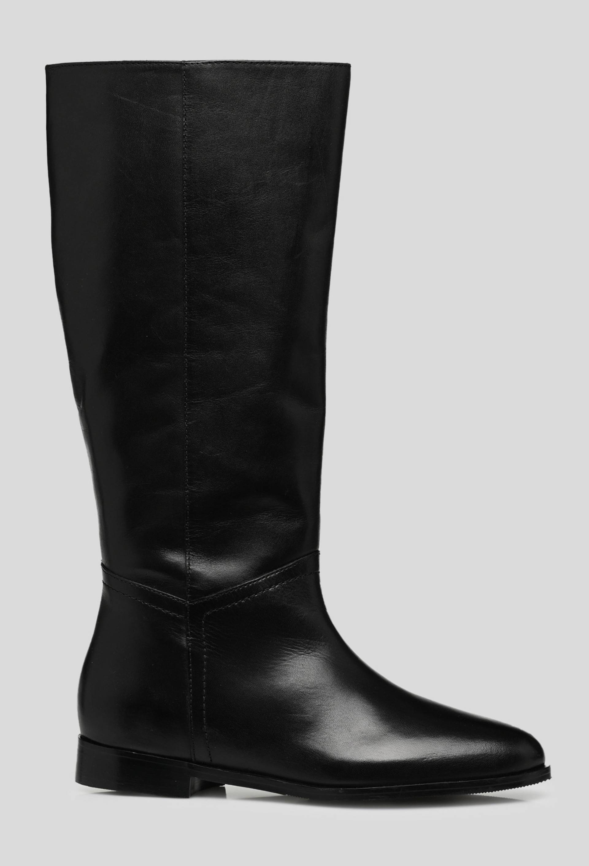 Bottes cavalières en cuir, Noir, large image number 0