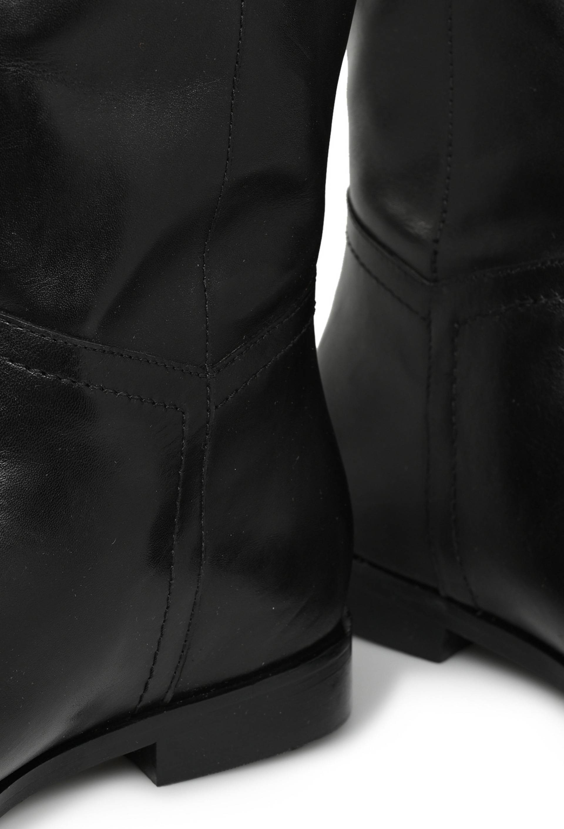 Bottes cavalières en cuir, Noir, large image number 2