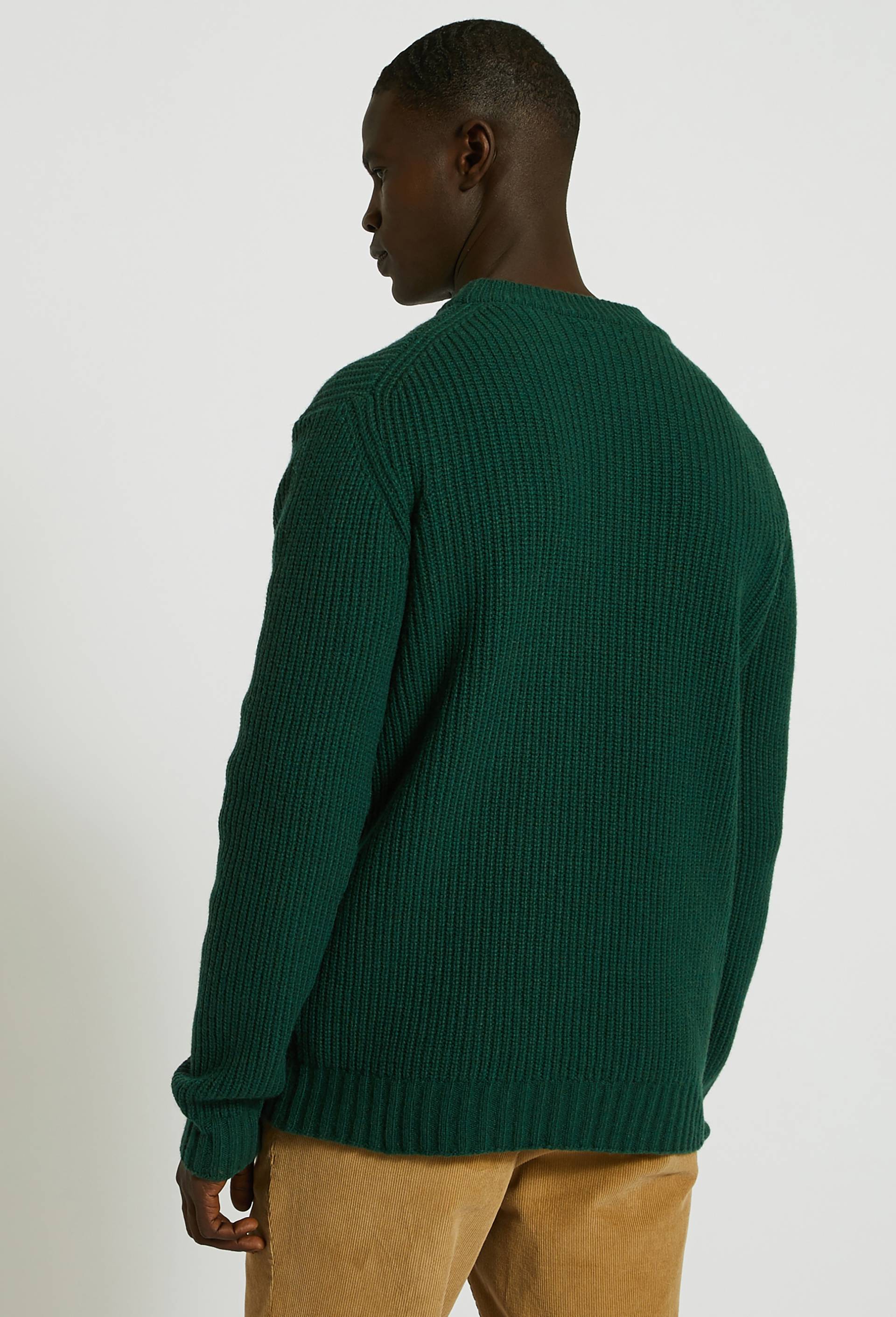 Pull contenant de la laine, Vert foncé, large image number 1.0