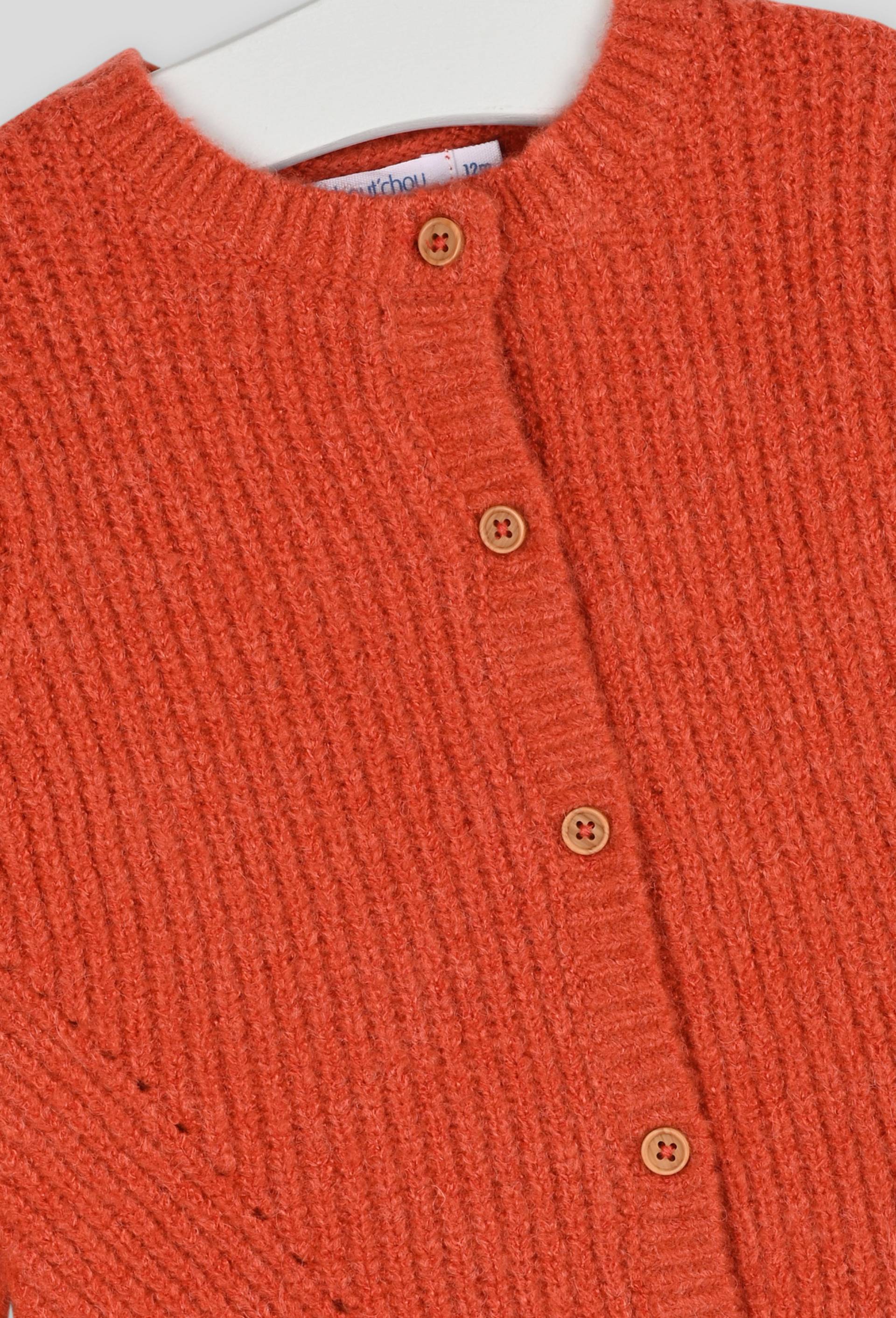 Cardigan côte anglaise, Orange, large image number 2
