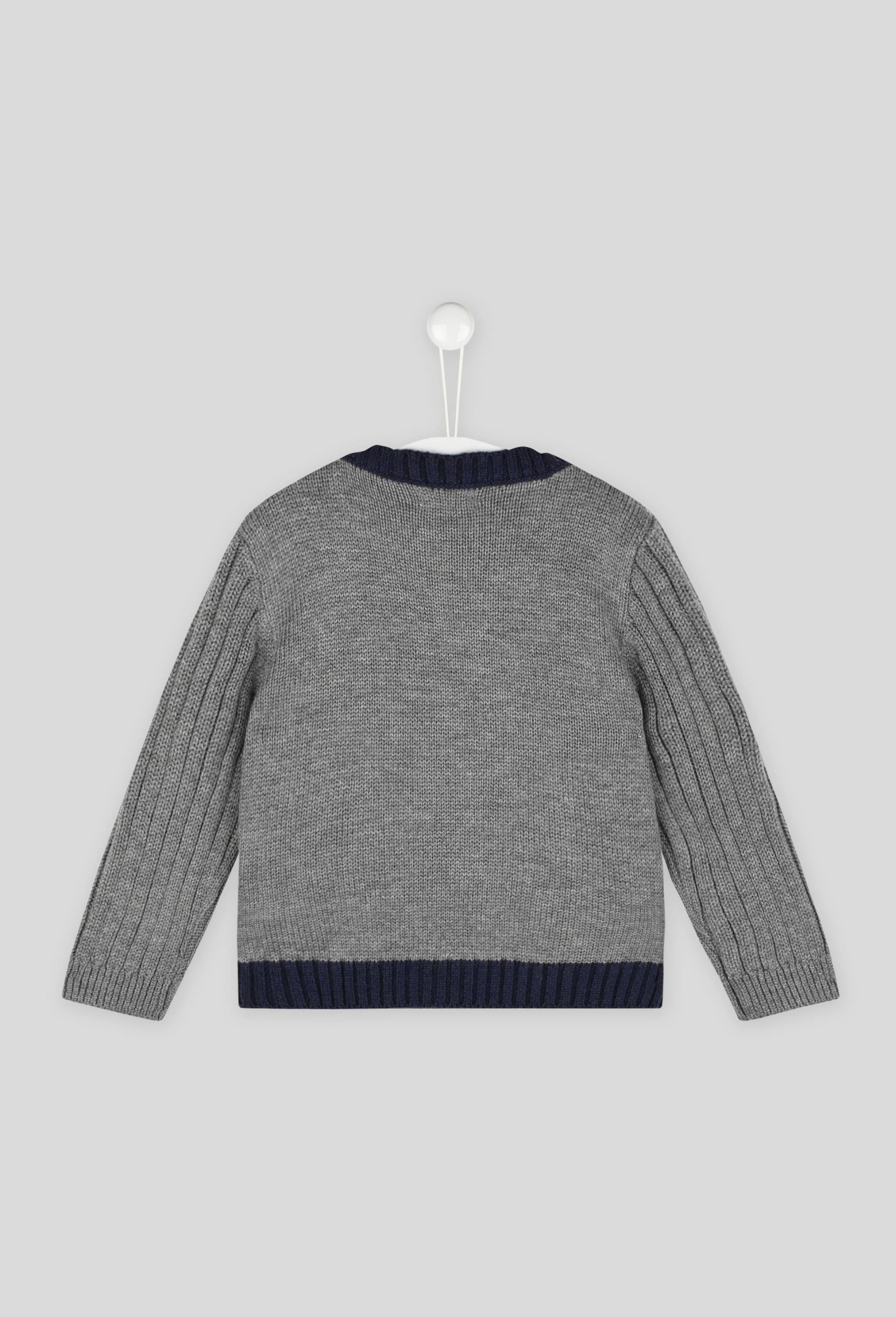 Pull jacquard, Gris, large image number 1
