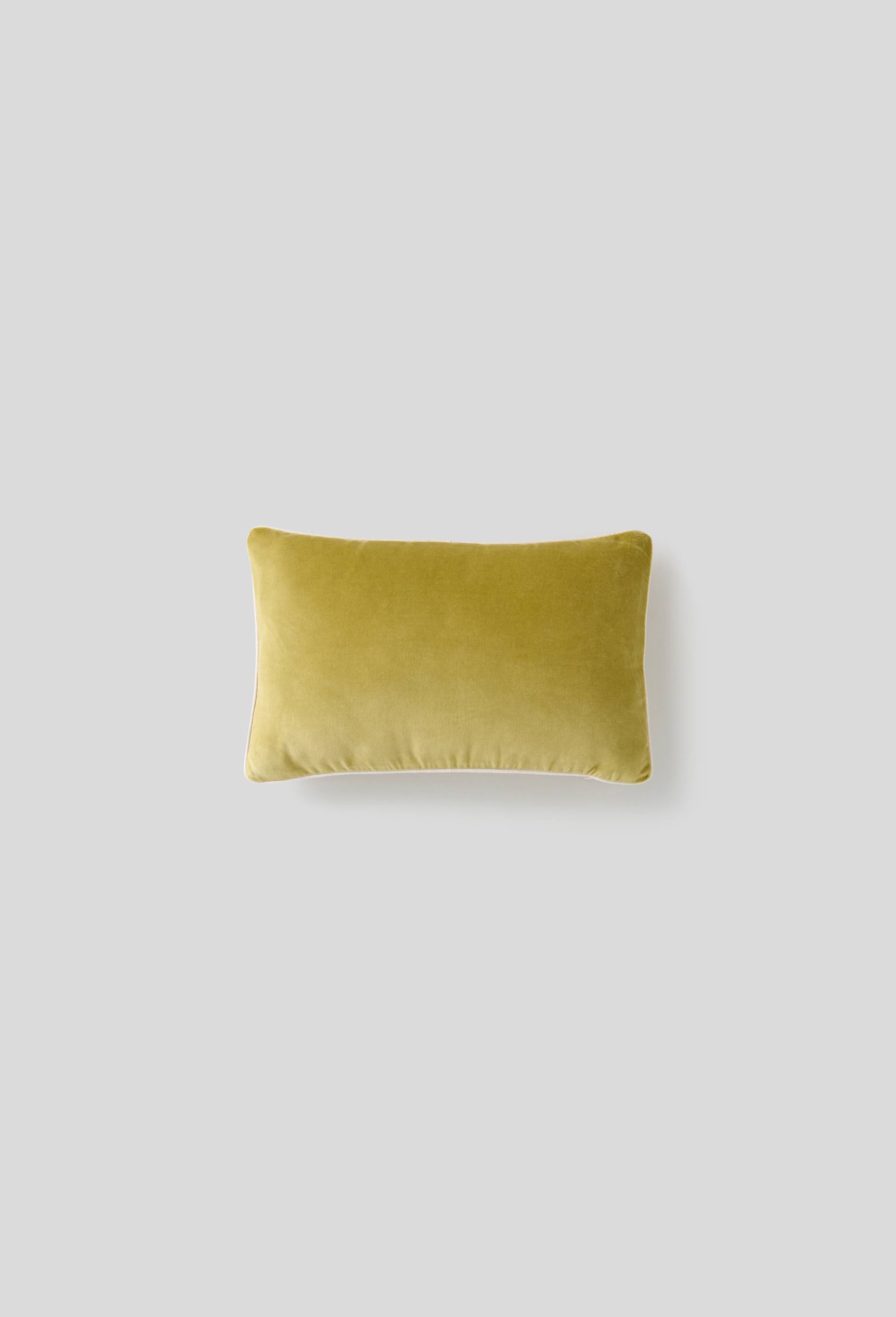 Coussin en velours, Vert, large image number 0