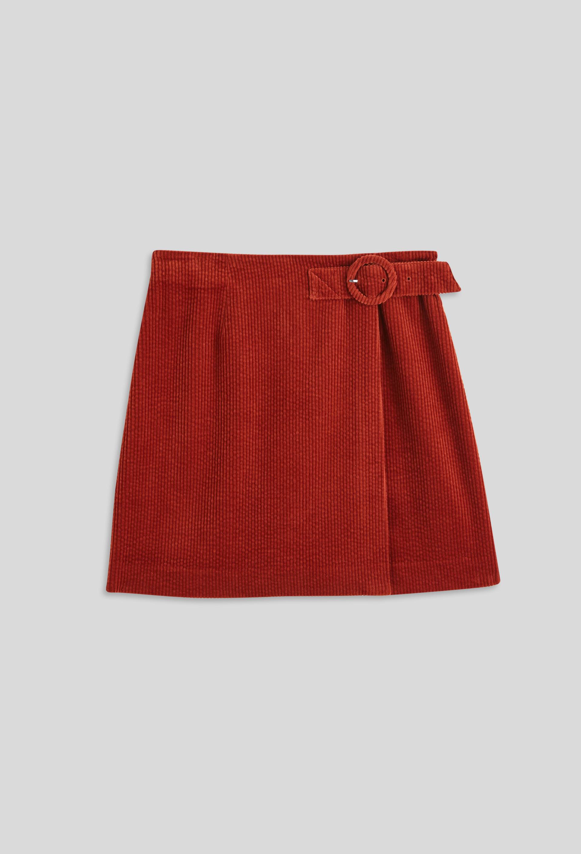 Jupe courte en velours, Rouge foncé, large image number 2