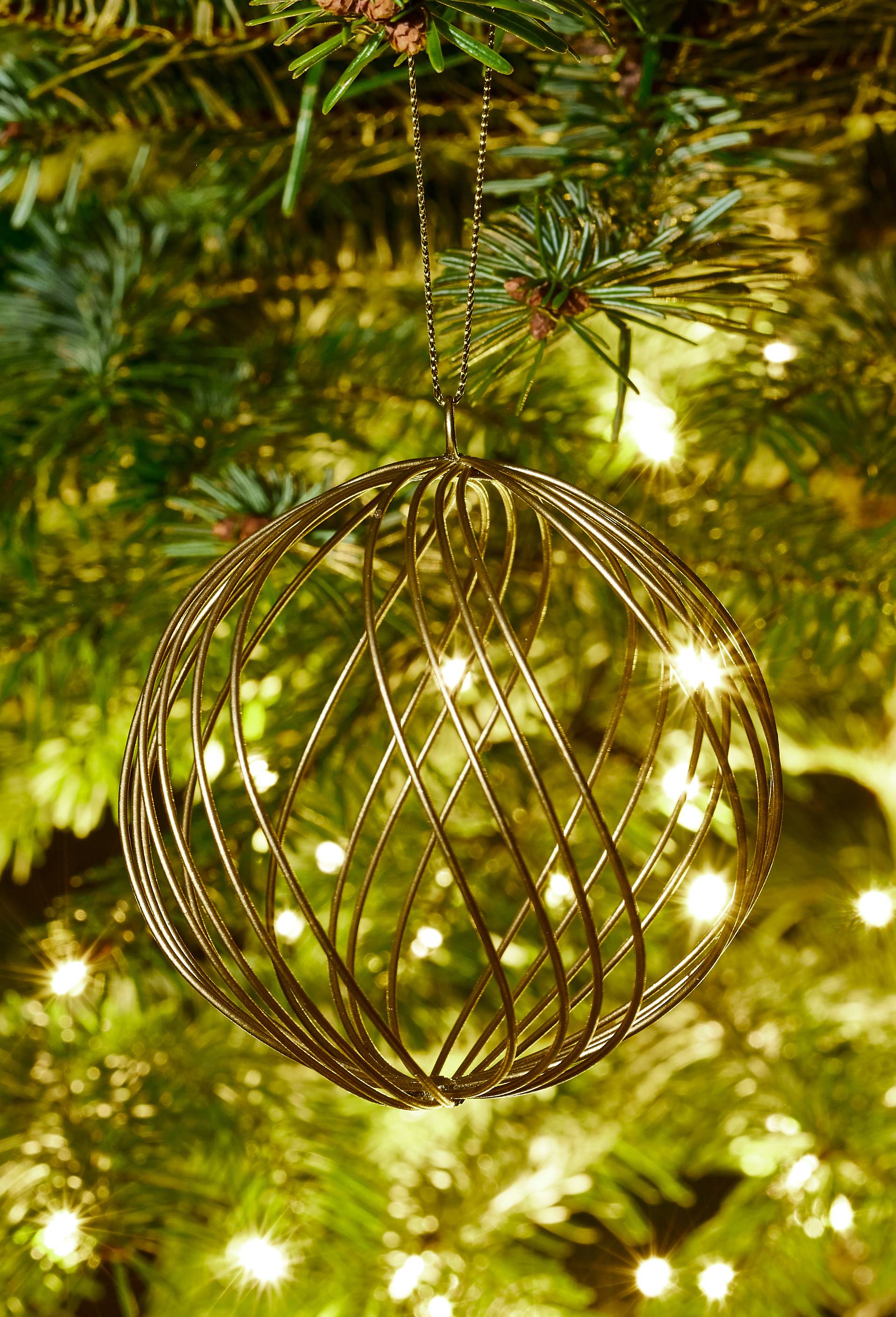 Ornement spirale, 9.5cm, en m&eacute;tal, Or, large image number 0