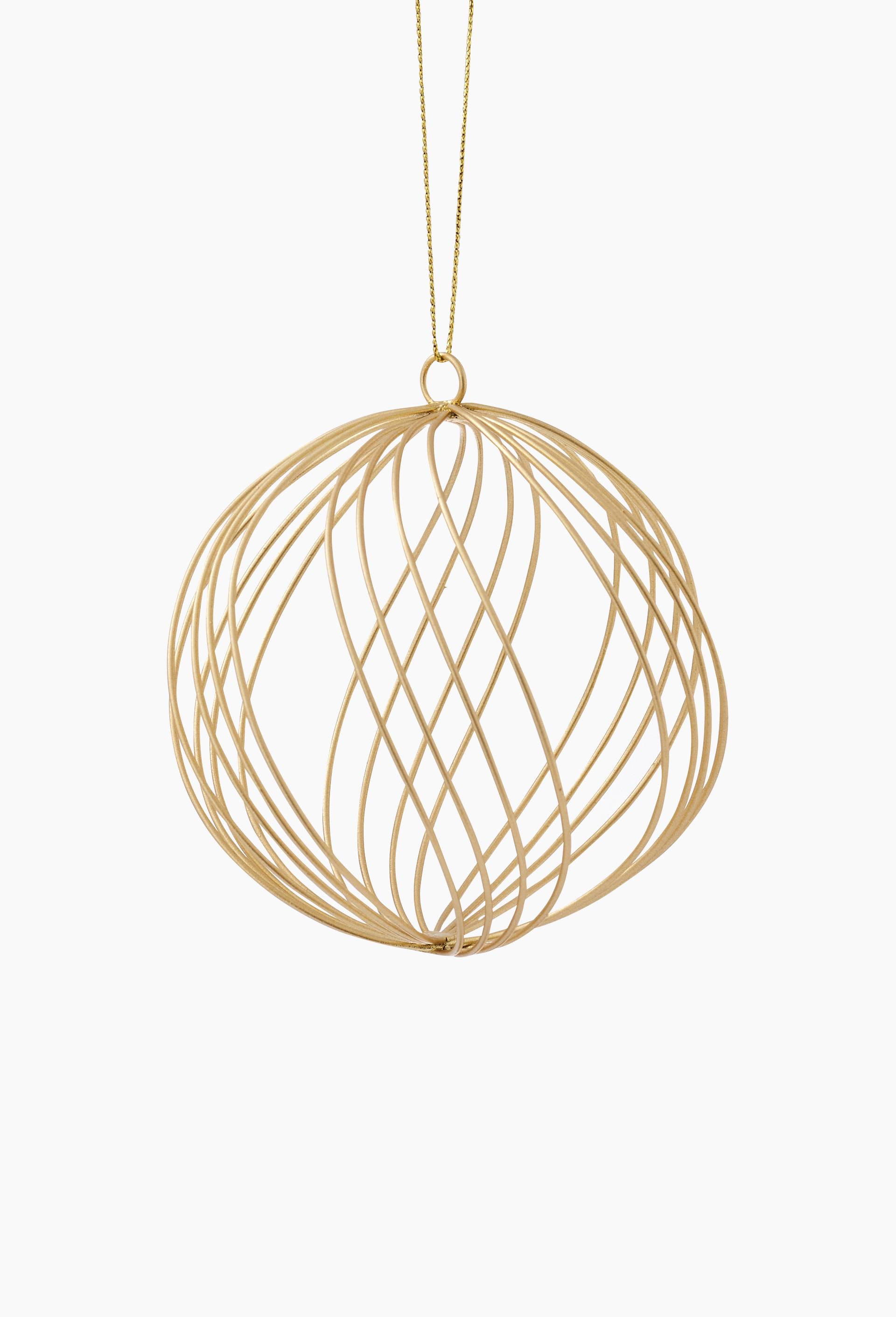 Ornement spirale, 9.5cm, en m&eacute;tal, Or, large image number 1