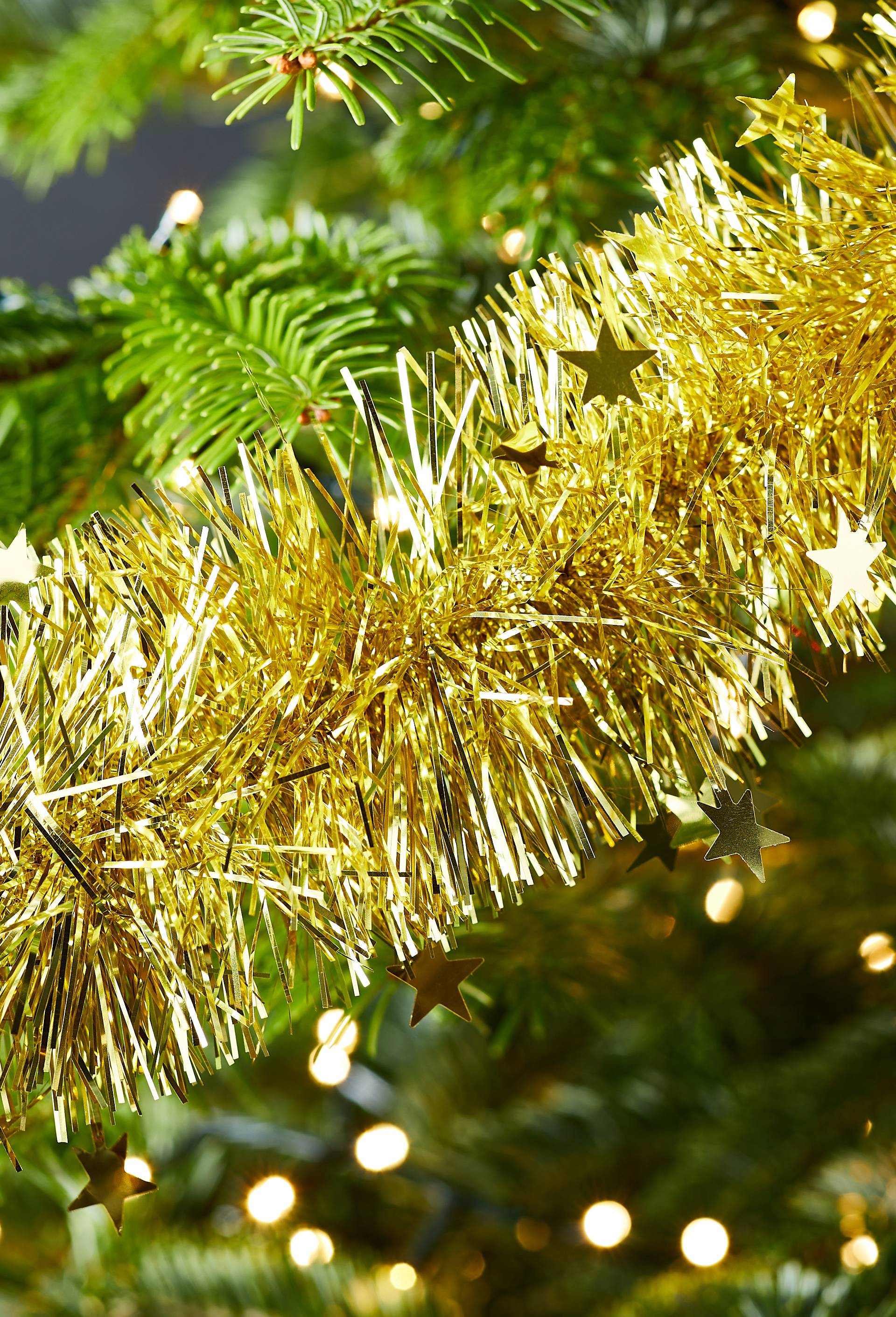 Guirlande de No&euml;l avec &eacute;toiles, 2M, Or, large image number 0