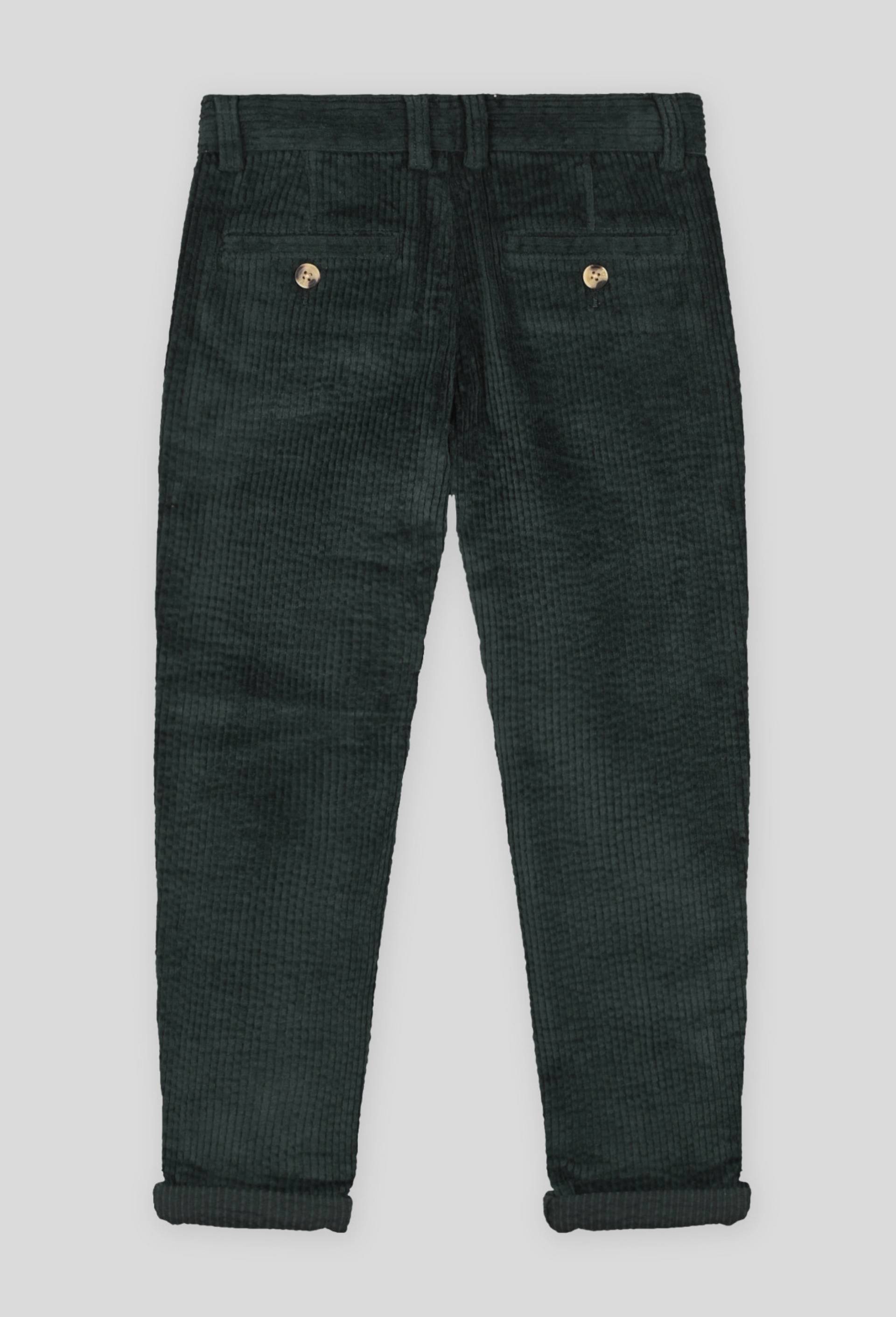 Pantalon en velours certifié Oekotex, Vert foncé, large image number 1