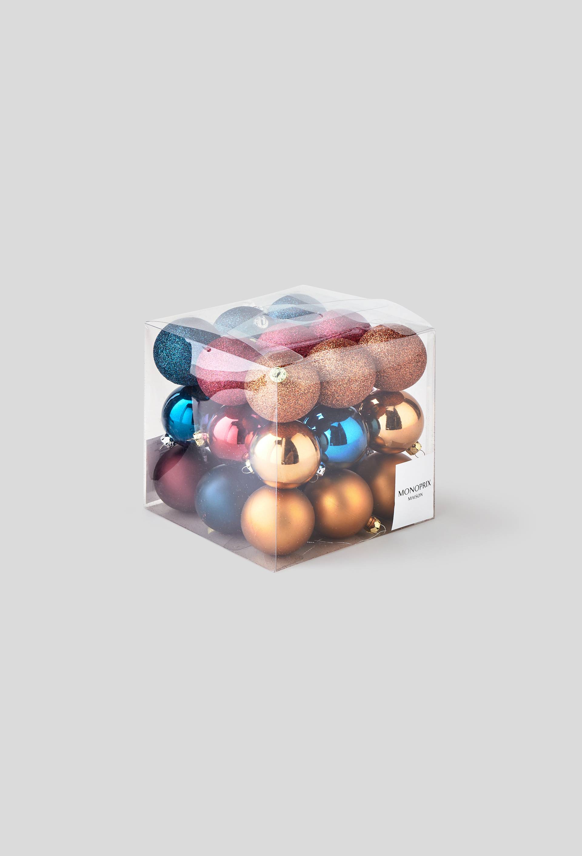 Boite de 27 boules plastiques 50mm, BLEU, swatch image