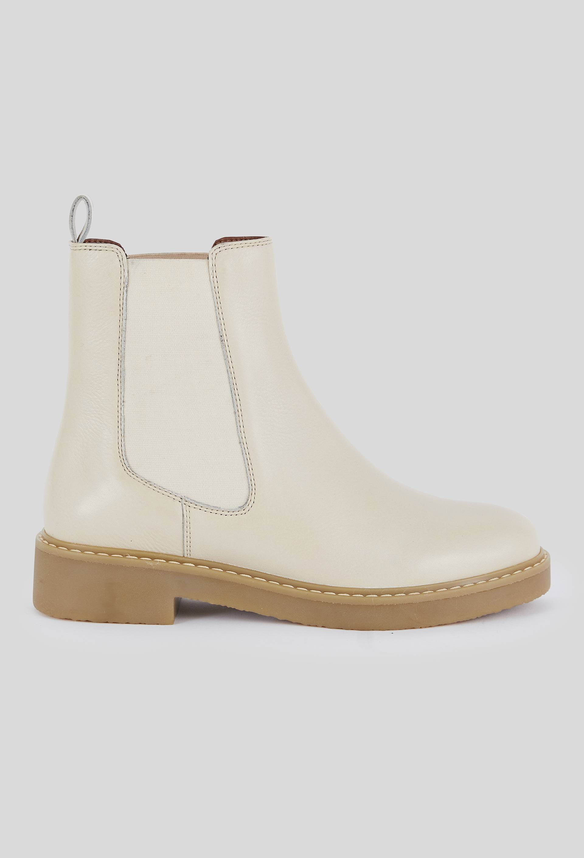 Bottines plates, cuir responsable, Beige clair, large image number 0