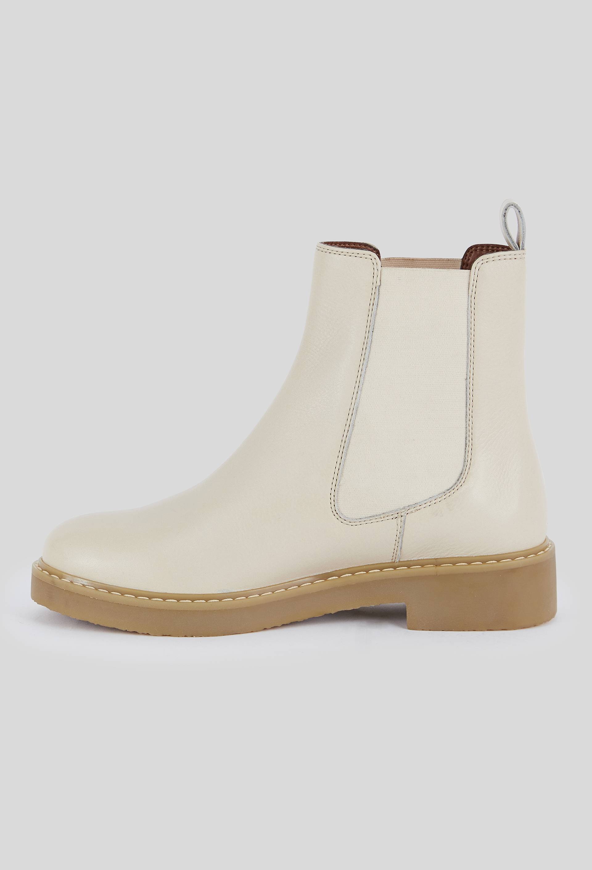 Bottines plates, cuir responsable, Beige clair, large image number 1
