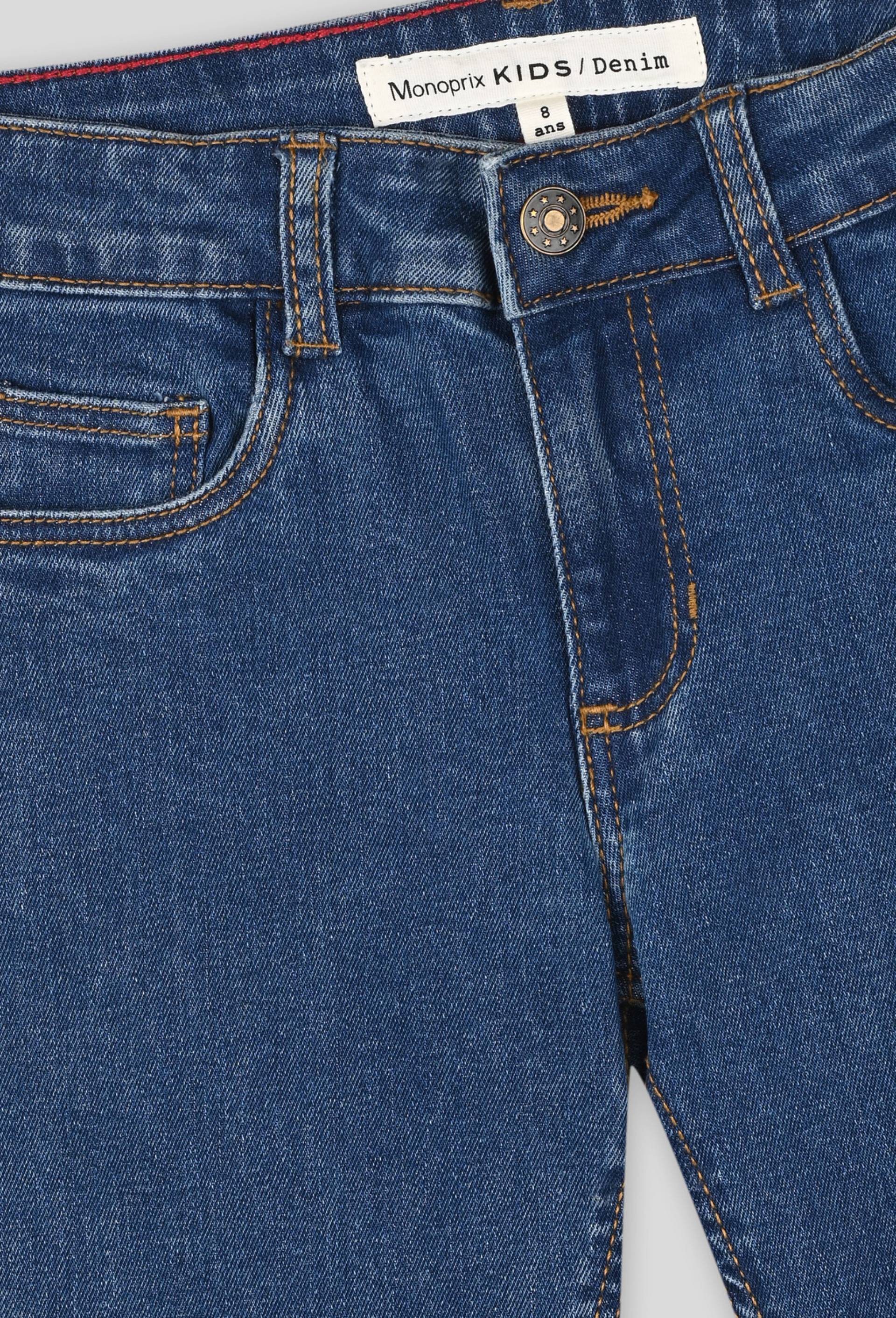 Jean slim, Coton BIO et Oeko-Tex, Bleu foncé, large image number 2