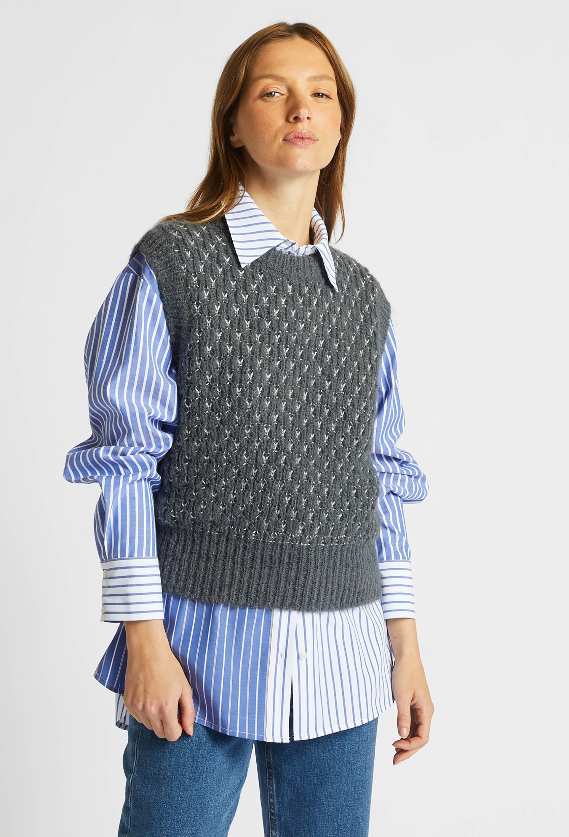 Pull sans manches, Gris foncé, large image number 0